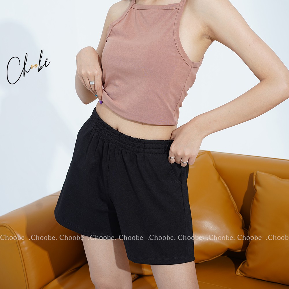Mô tả Quần đùi nữ Choobe cạp chun năng động vải co giãn tốt short thể thao kiểu trơn basic QS03 - 2