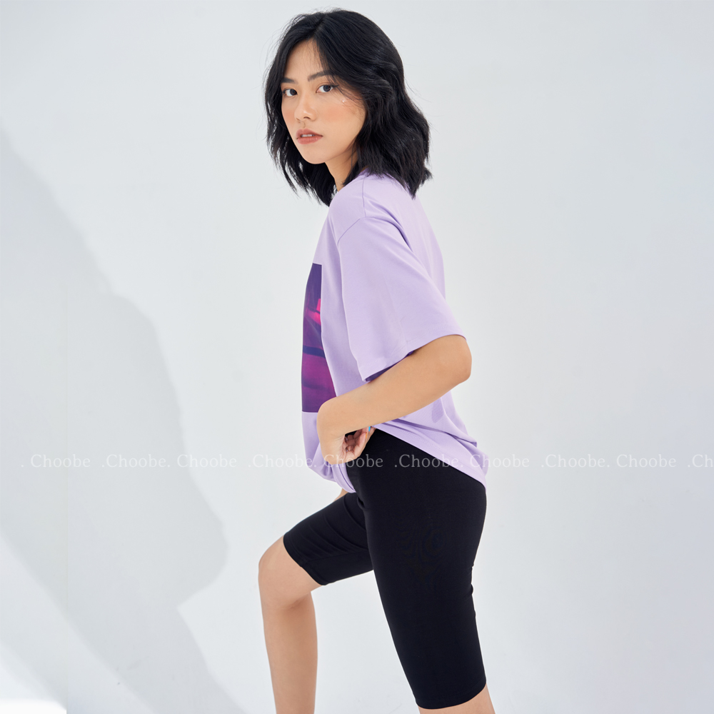 Mô tả Quần legging nữ lửng Choobe vải thun cao cấp biker nữ đùi ngố dáng ôm lưng thun tập gym yoga bigsize - 3