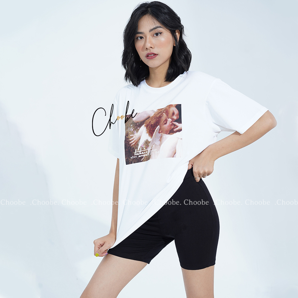 Mô tả Quần legging nữ đùi Choobe thun cạp cao biker lửng ngố dáng ôm bó lưng thun bigsize tập gym yoga - 1