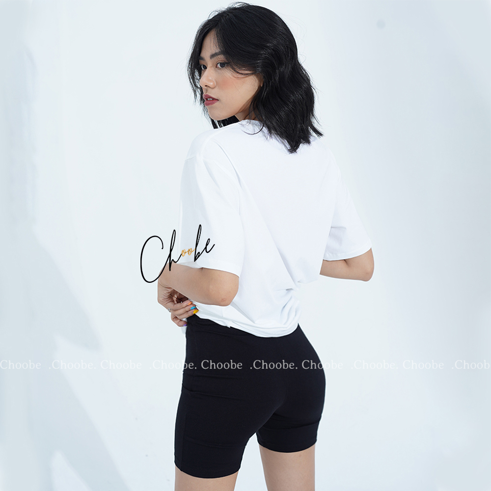 Mô tả Quần legging nữ đùi Choobe thun cạp cao biker lửng ngố dáng ôm bó lưng thun bigsize tập gym yoga - 2