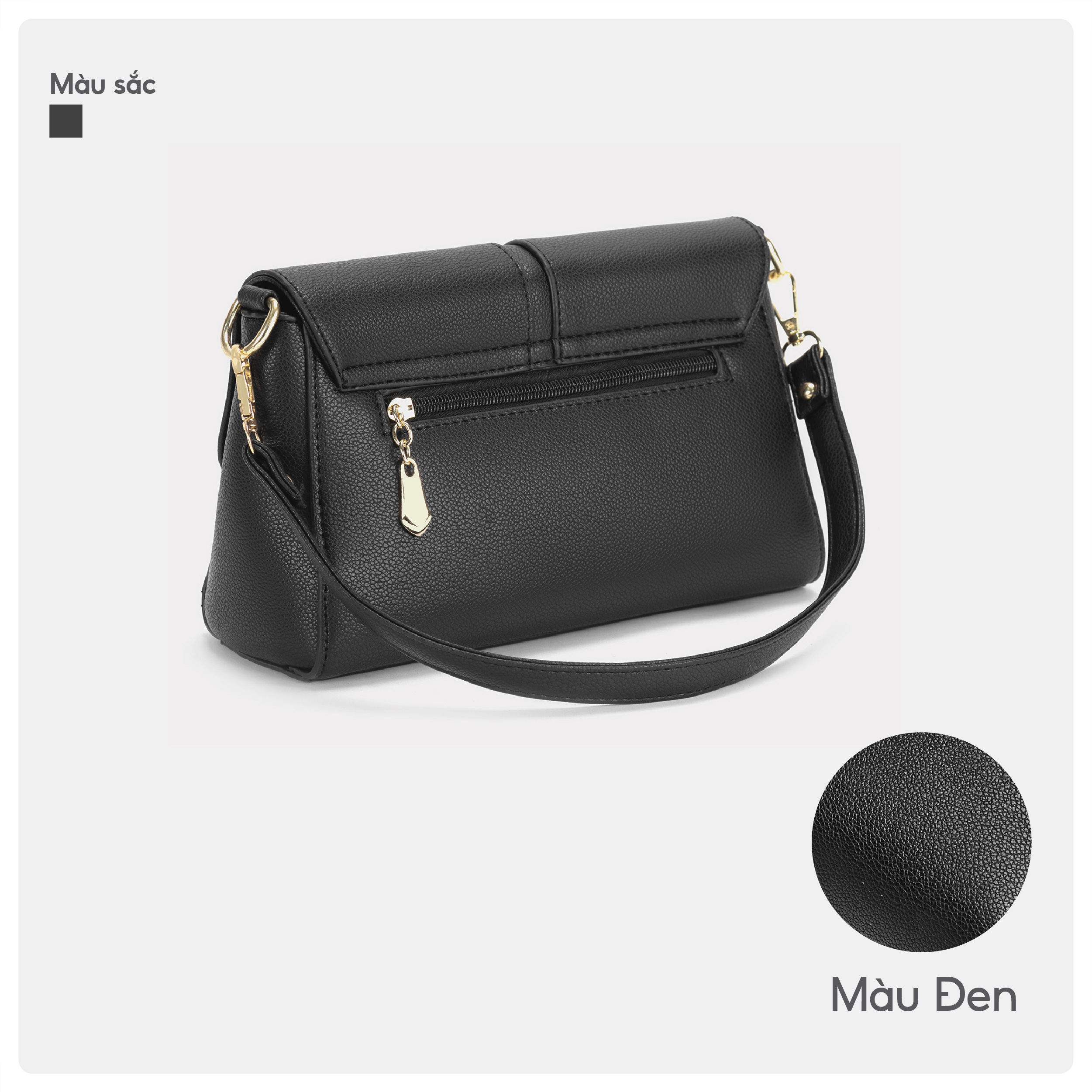 Mô tả Kaleea - Túi Xách Nữ Đeo Chéo, Túi Đeo Vai Chất Da Mềm Hoạ Tiết Đính Đá Sz 26cm - X79 - 1