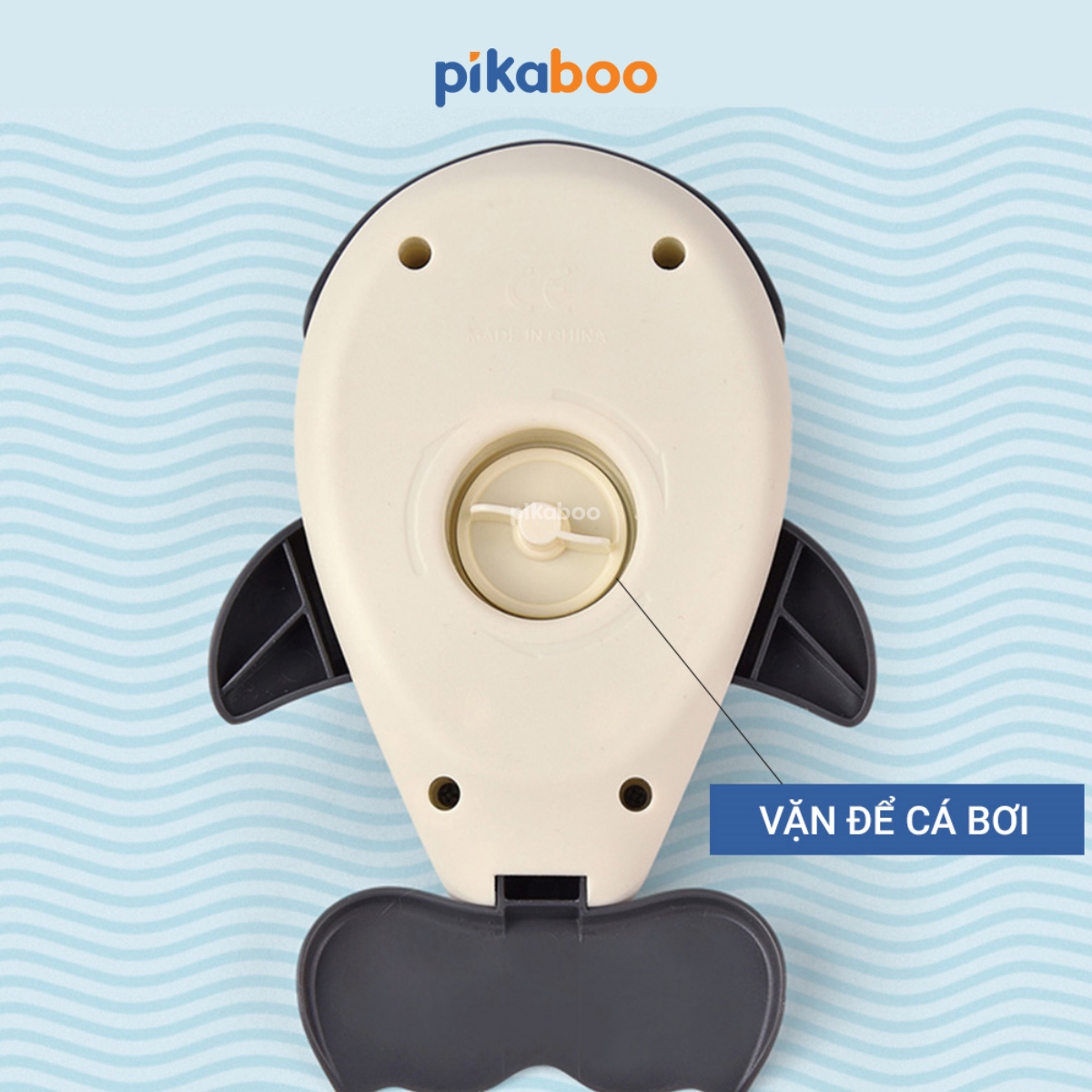 Mô tả Đồ chơi cá heo phun nước nhà tắm Pikaboo, họa tiết bắt mắt, chất liệu silicone mềm dẻo cao cấp - 5