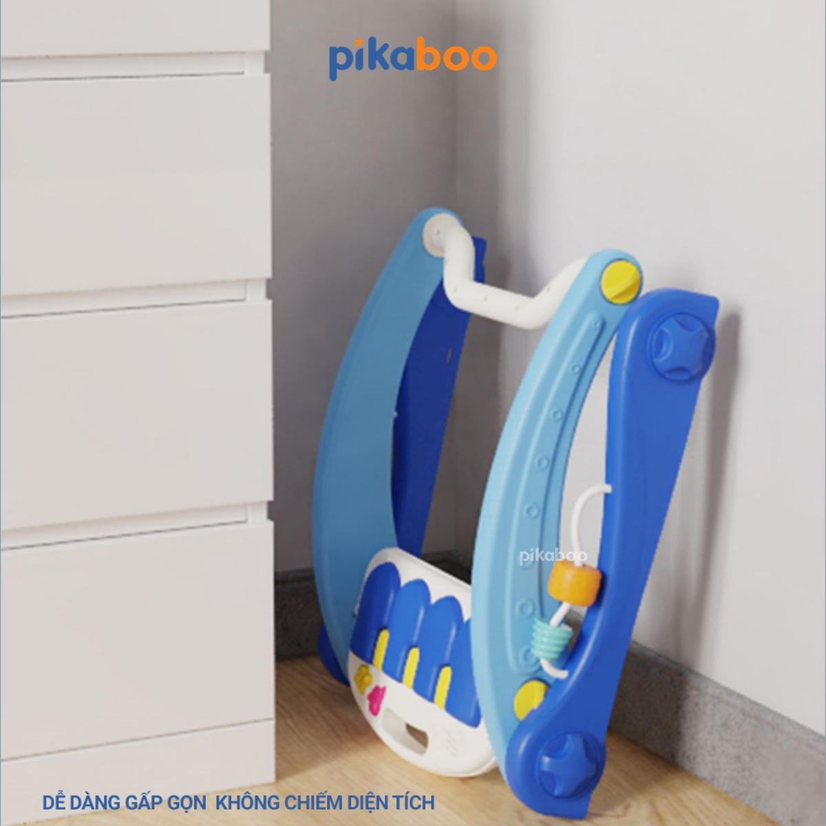 Mô tả Đồ chơi thảm nhạc cho bé Pikaboo, thiết kế kiểu dáng mới 2 trong 1 thảm nhạc kết hợp xe đẩy tập đi - 3