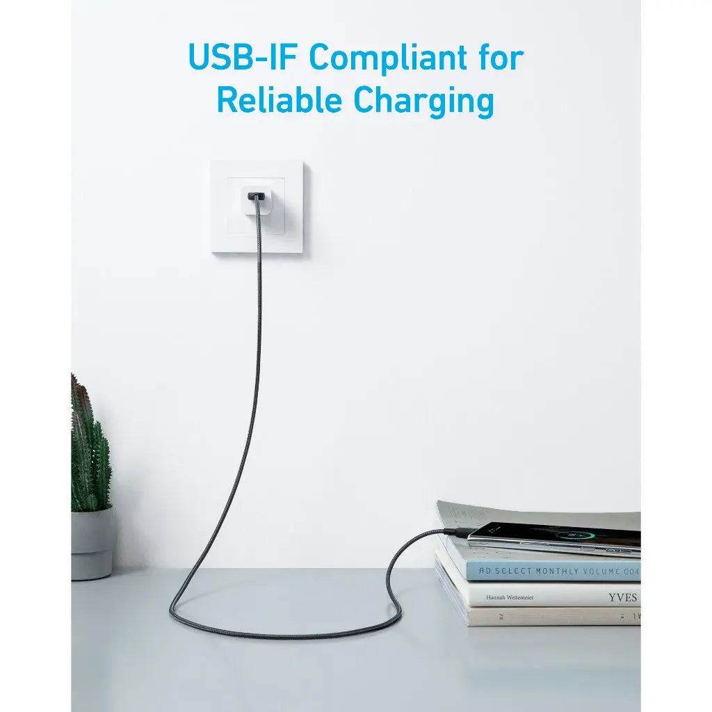 Mô tả Cáp Sạc Anker Nylon Cable 322 USB to USB-C Dài 0.9M - A81H5 - 2
