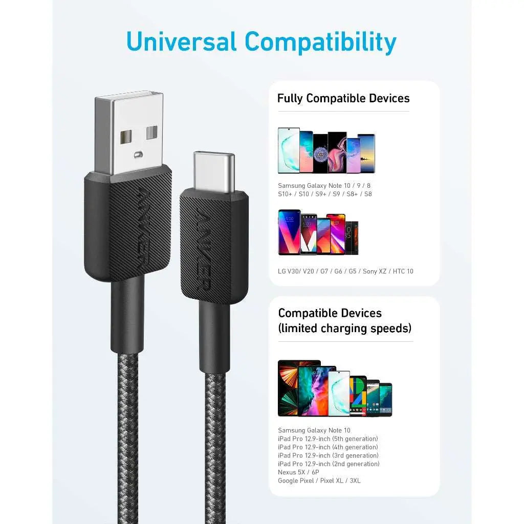 Mô tả Cáp Sạc Anker Nylon Cable 322 USB to USB-C Dài 0.9M - A81H5 - 3