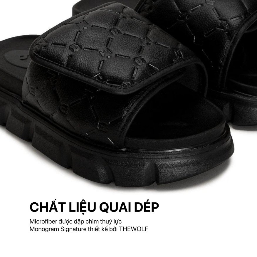 Dép Sandal THEWOLF Monogram Beige