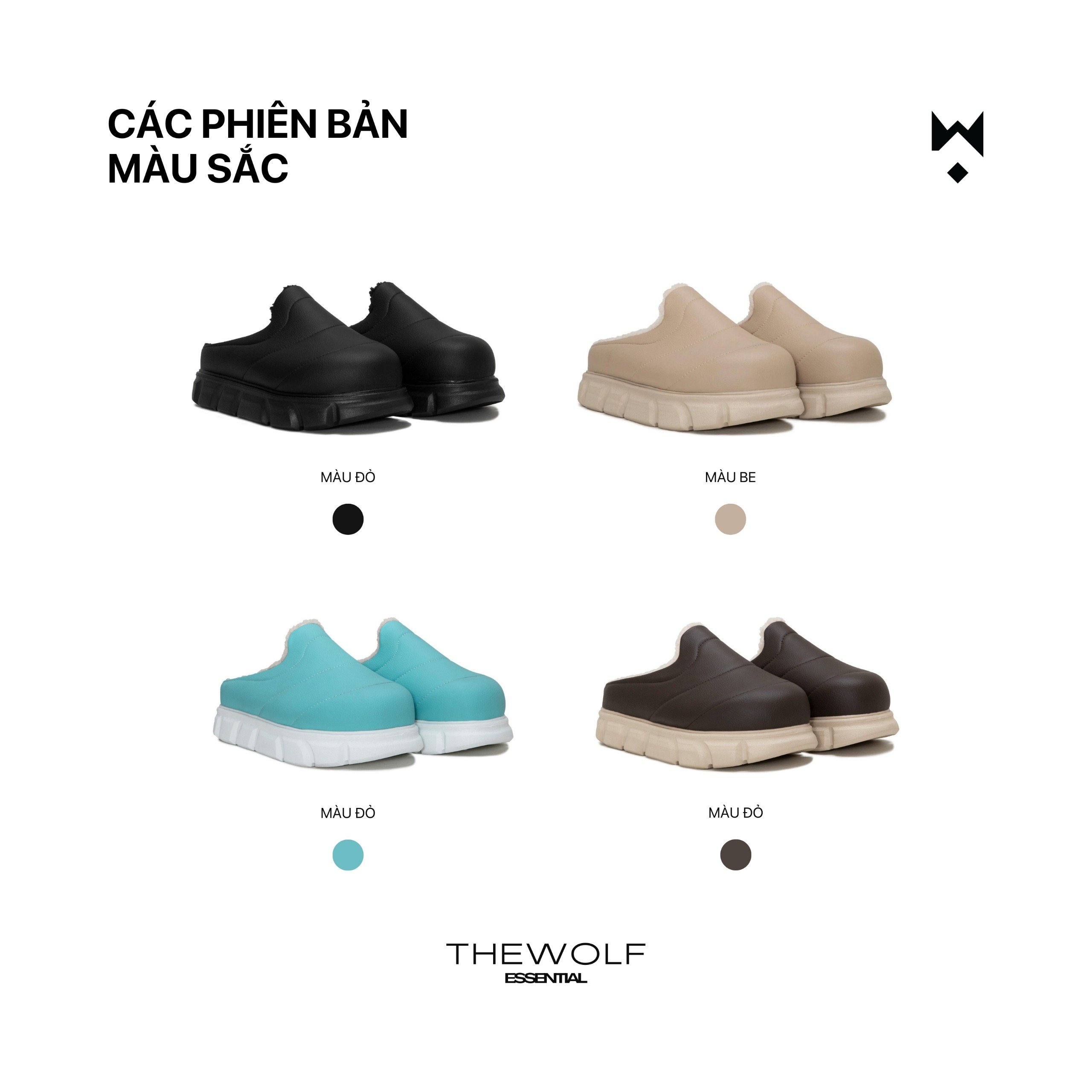 Mô tả Dép Sandal Nam Nữ Tăng Chiều Cao THEWOLF ESSENTIAL LARVA SLIDE SANDAL V2 - Đen Xanh Nâu Beige - 1