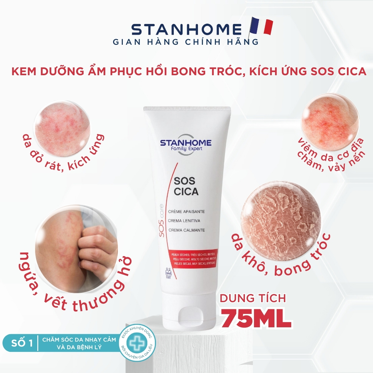 Thành phần Kem Stanhome Sos Cica