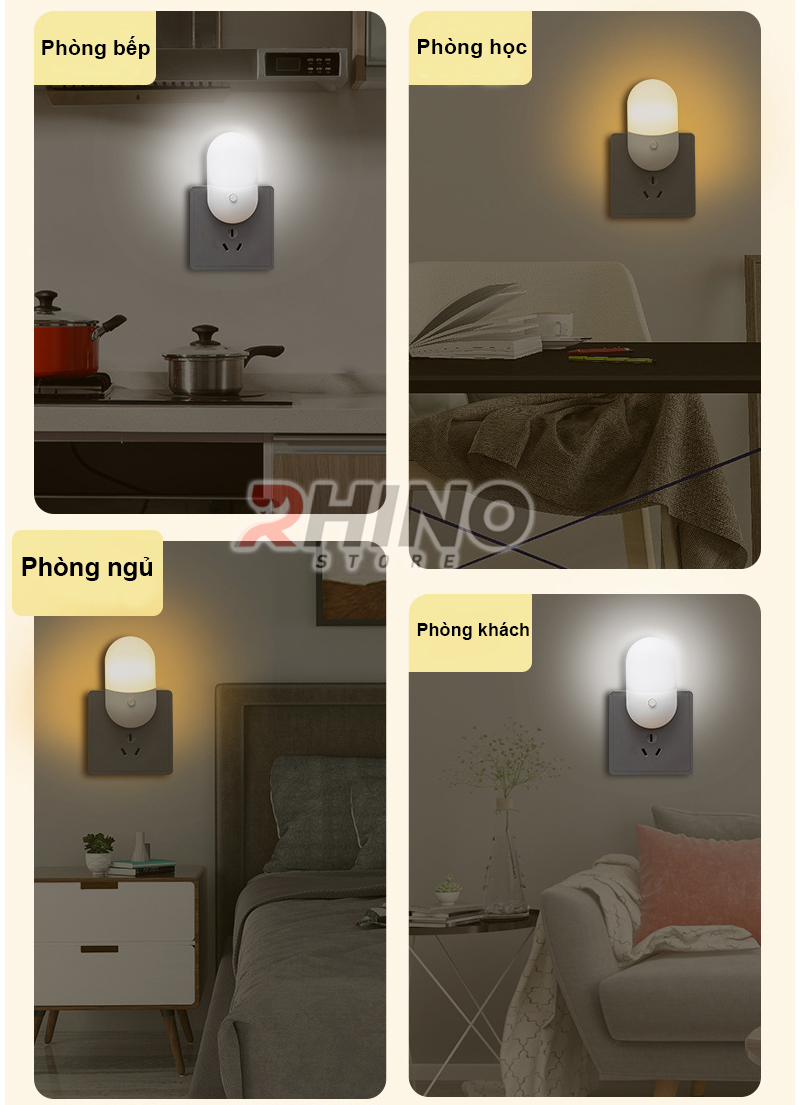 Mô tả Đèn ngủ 2 màu Rhino L802, nhẹ nhàng tiết kiệm điện - 2