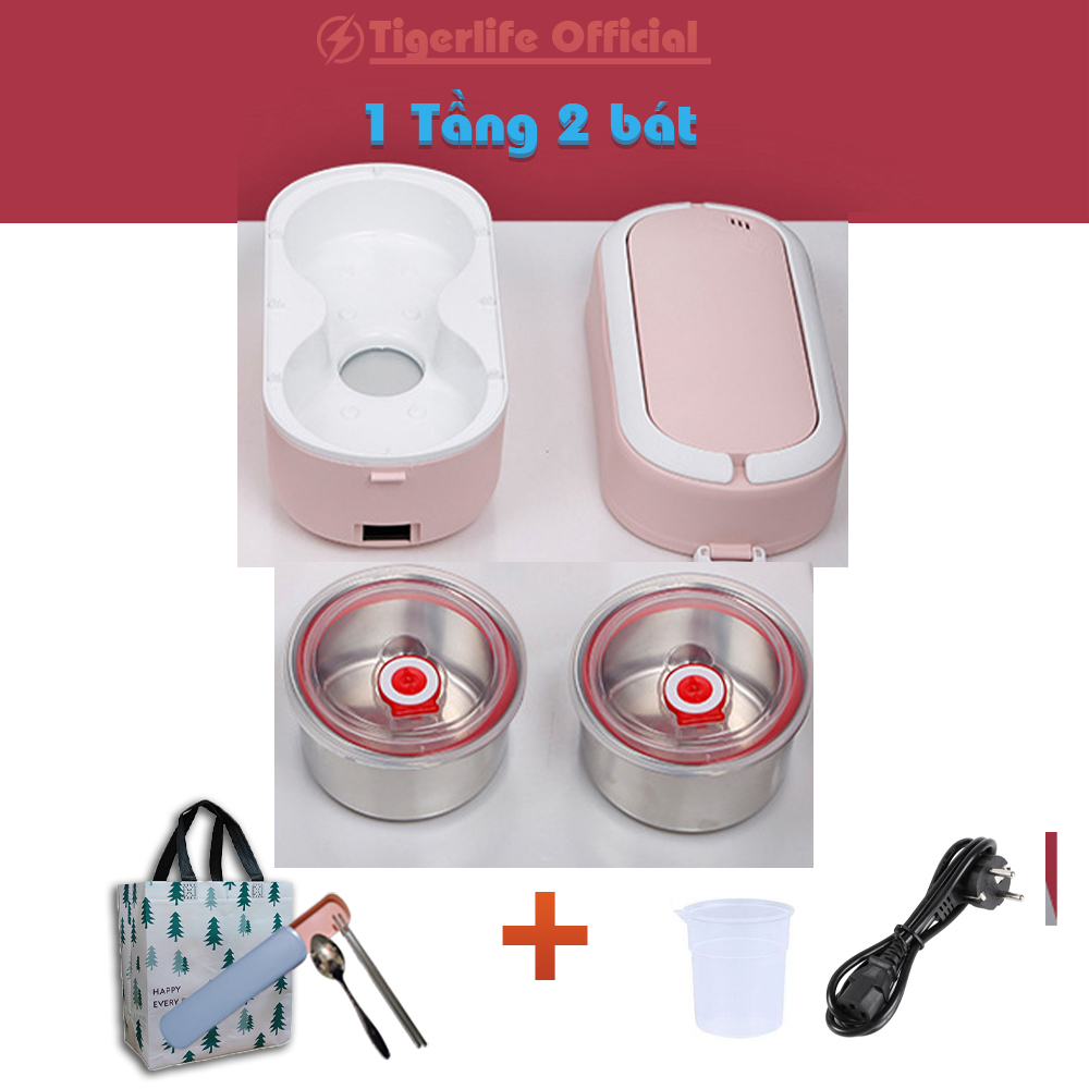 Hộp cơm cắm điện, Tiger Life model mới loại 2 bát và 4 bát đa năng nấu cơm, đồ ăn, hâm nóng, Dung tích 1L, 2L