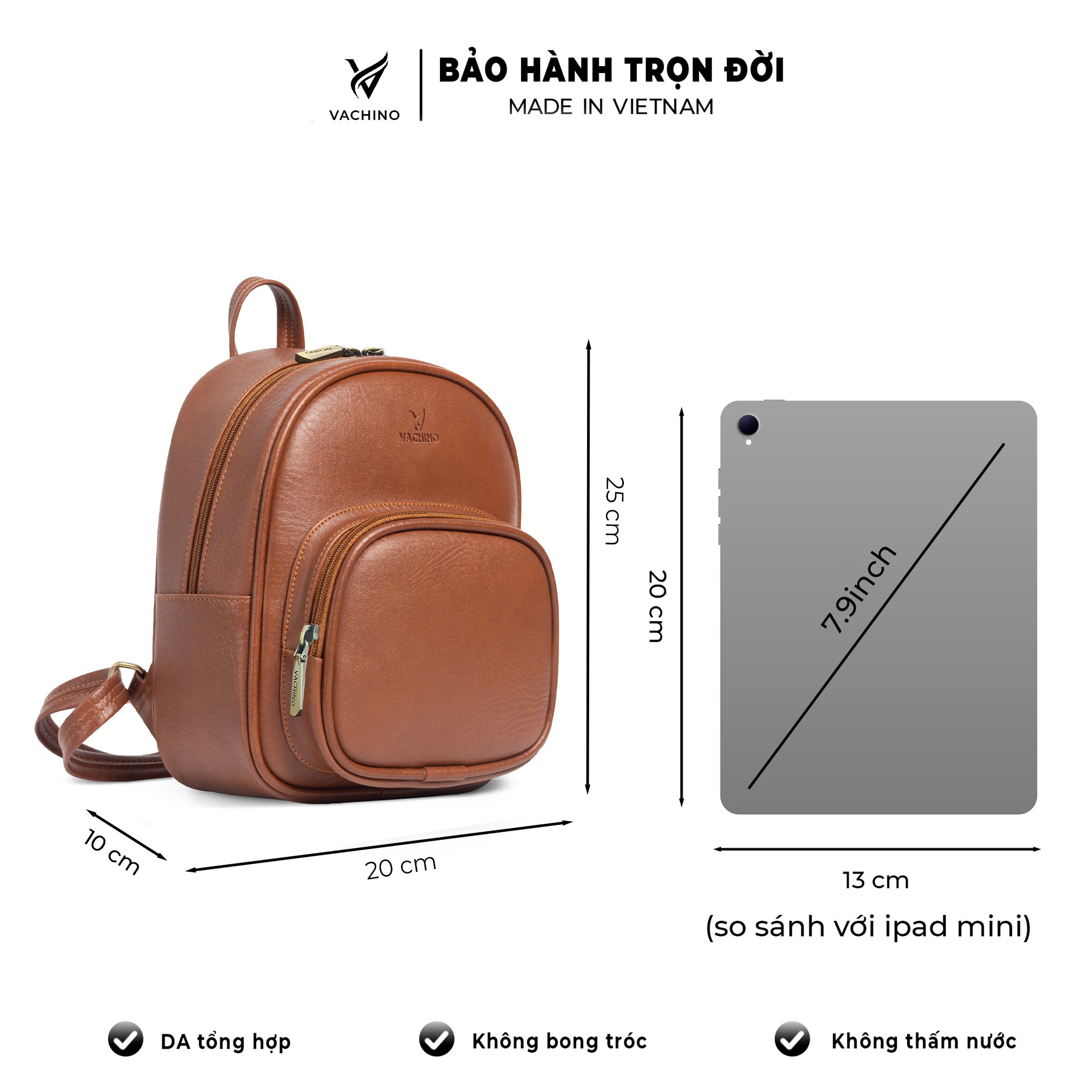 Mô tả Balo da nữ thời trang cao cấp tối giãnVACHINO-BG027 - 2