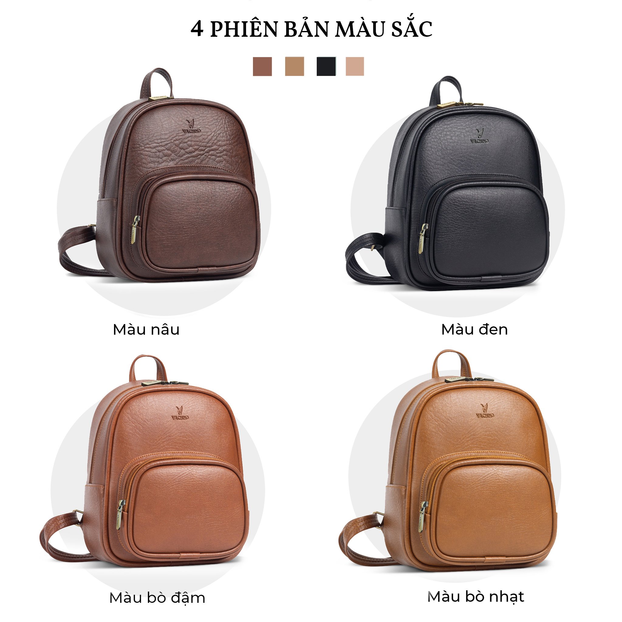 Mô tả Balo da nữ thời trang cao cấp tối giãnVACHINO-BG027 - 4