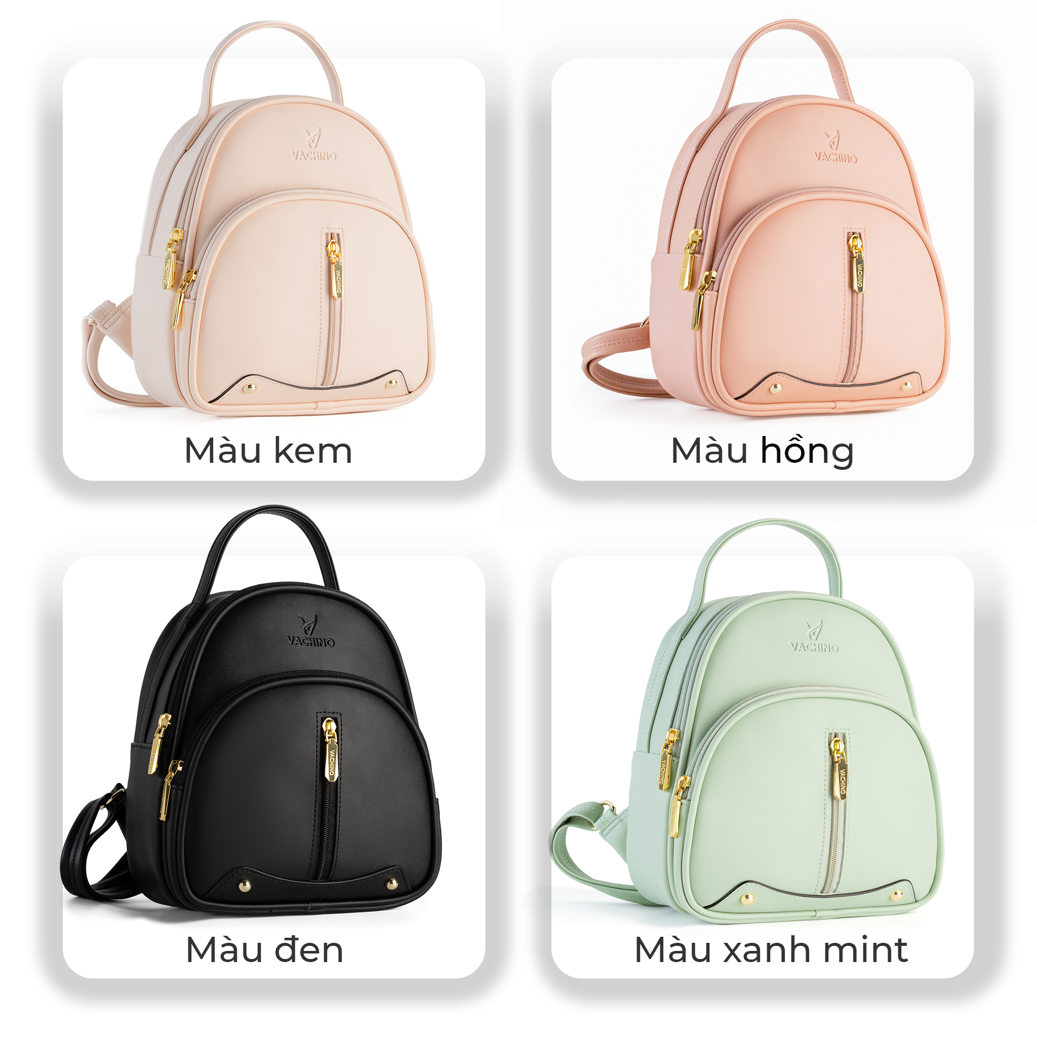 Mô tả Balo da nữ sang chảnh thời trang nhiều màu VACHINO-BG026 - 4