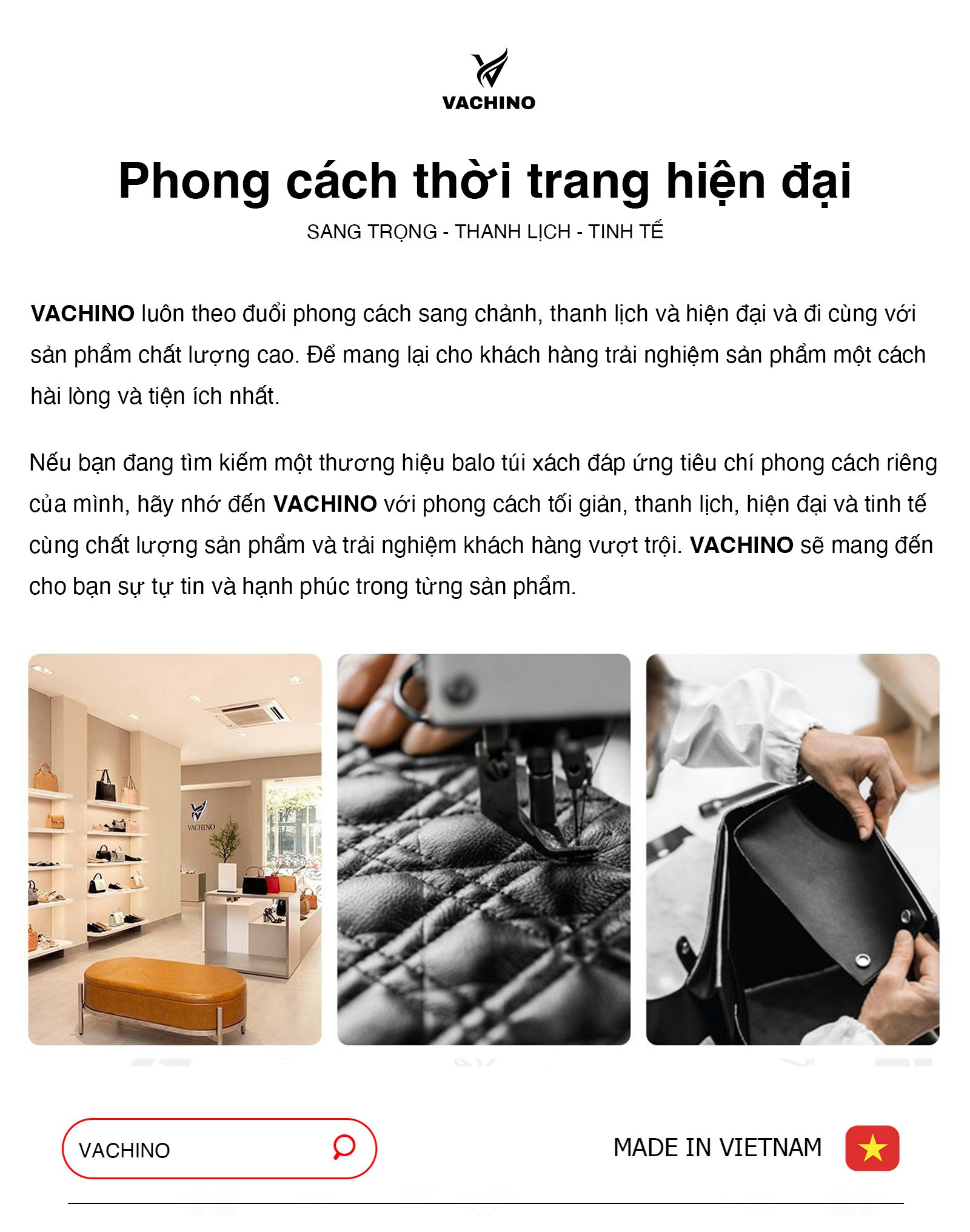 Mô tả Túi xách nữ sang chảnh đáy tròn Love Charm VACHINO-TX042 - 6