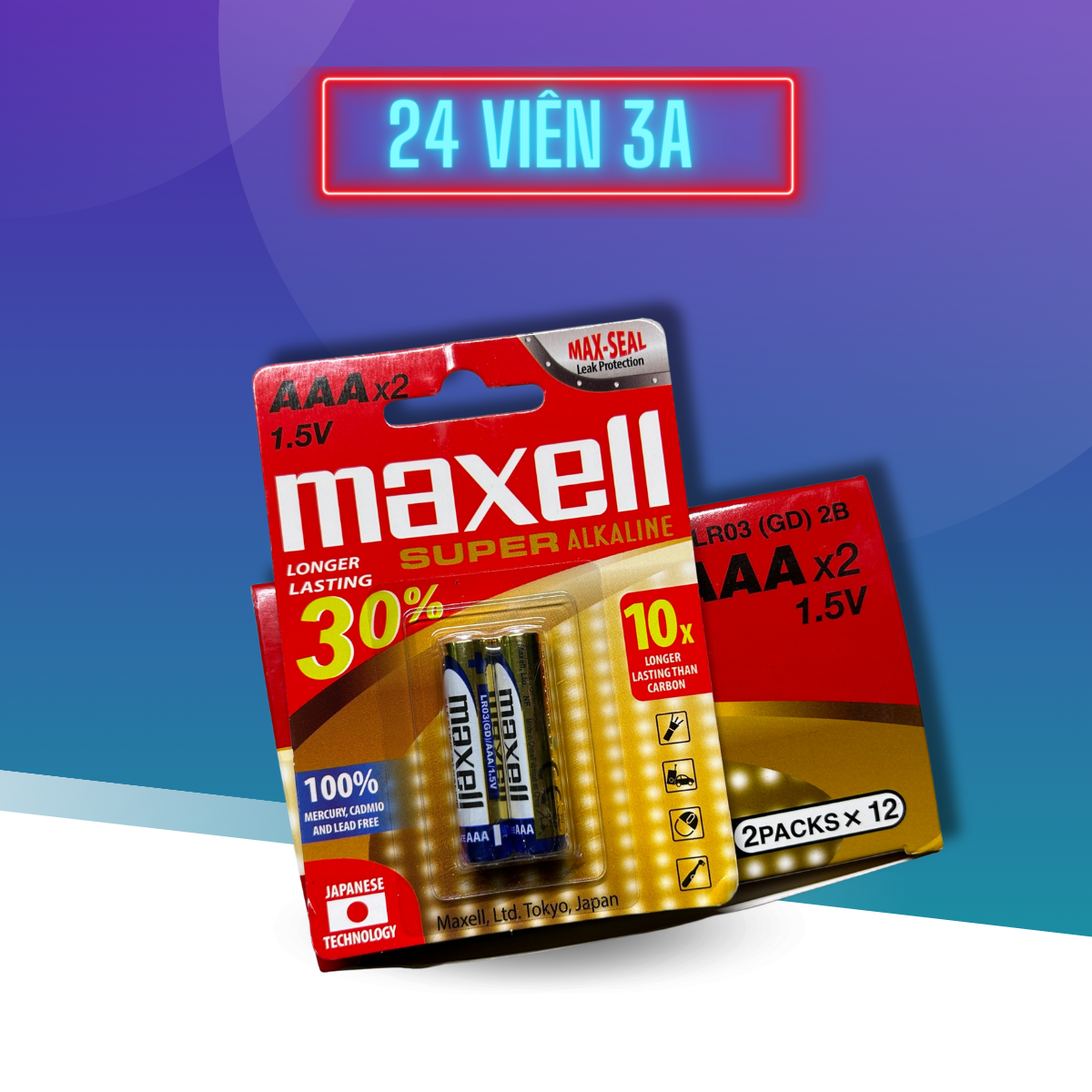 Pin AA Maxell kiềm Alkaline 2A 3A dung lượng lớn chuyên dụng cho các ...
