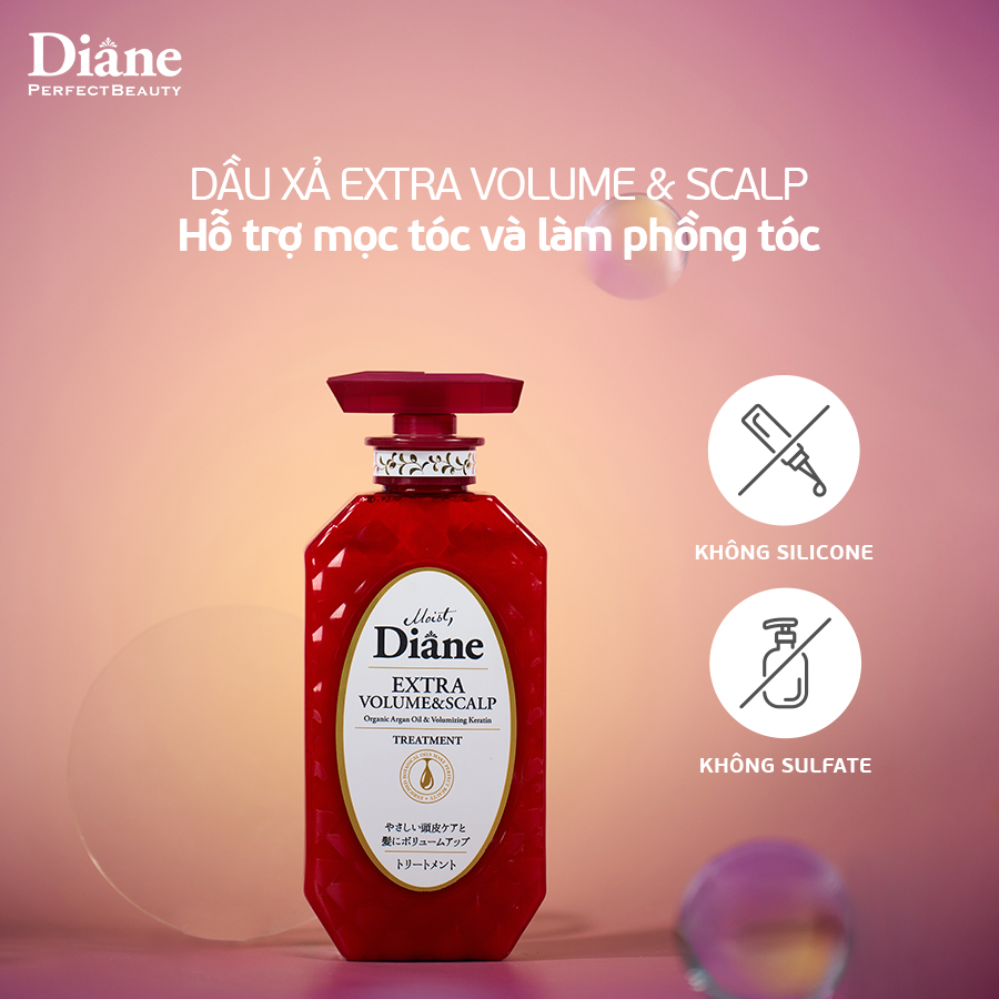 Mô tả Combo dầu gội xả phồng tóc hỗ trợ mọc tóc phục hồi khô xơ Moist Diane Extra Volume & Scalp 450ml*2 - 9