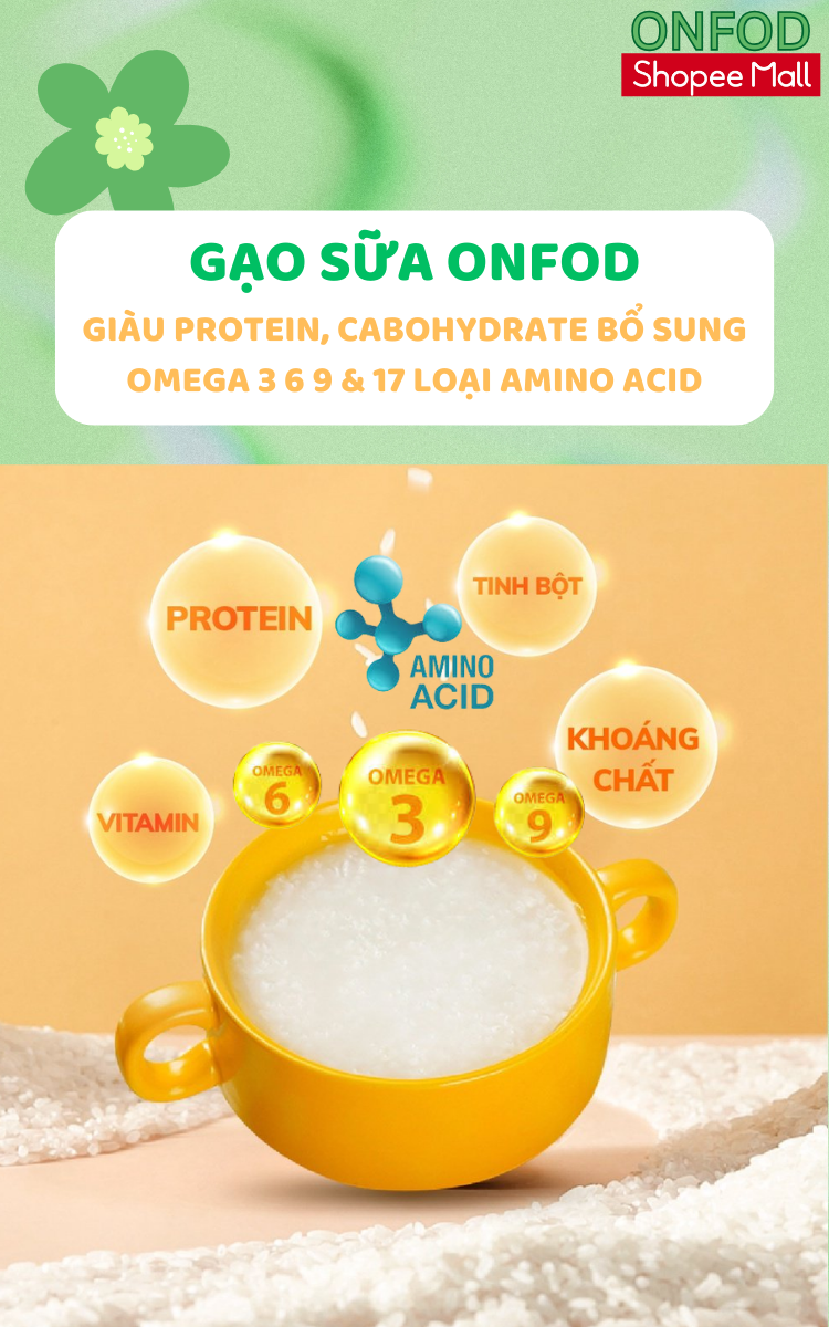 Mô tả Gạo sữa ăn dặm cho bé ST25 Collagen hữu cơ ONFOD nấu cơm cháo ăn kiêng giảm cân cho người tiểu đường eat clean - 2