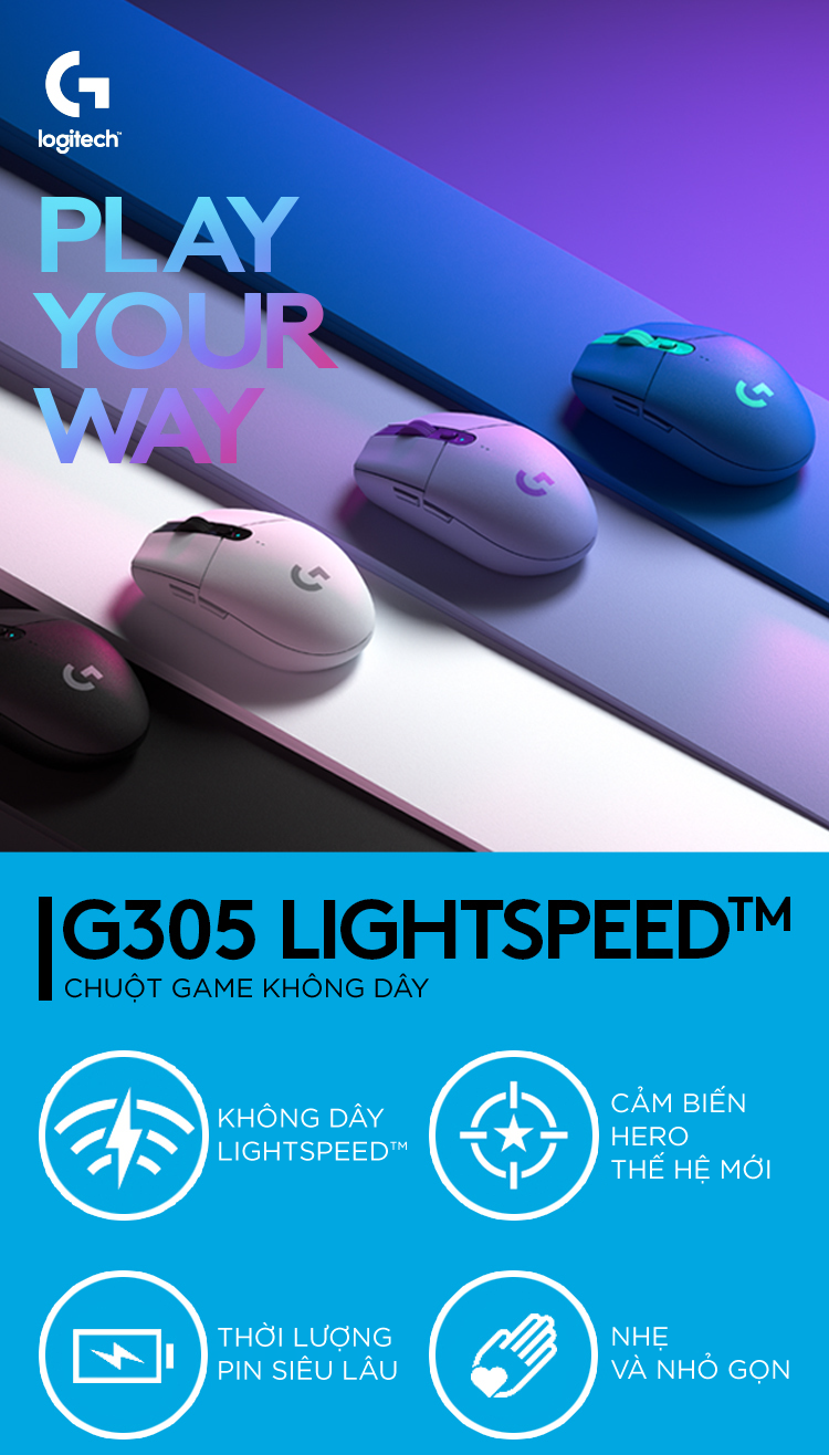 Chuột gaming không dây Logitech G G305 LIGHTSPEED