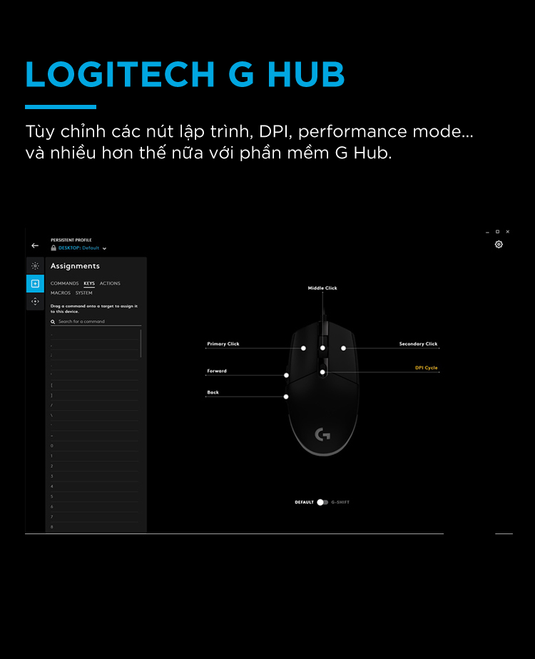 Mô tả Chuột gaming không dây Logitech G G305 LIGHTSPEED - Hero 12K DPI, Nhẹ 99g, 6 nút lập trình, Pin 250h - 8