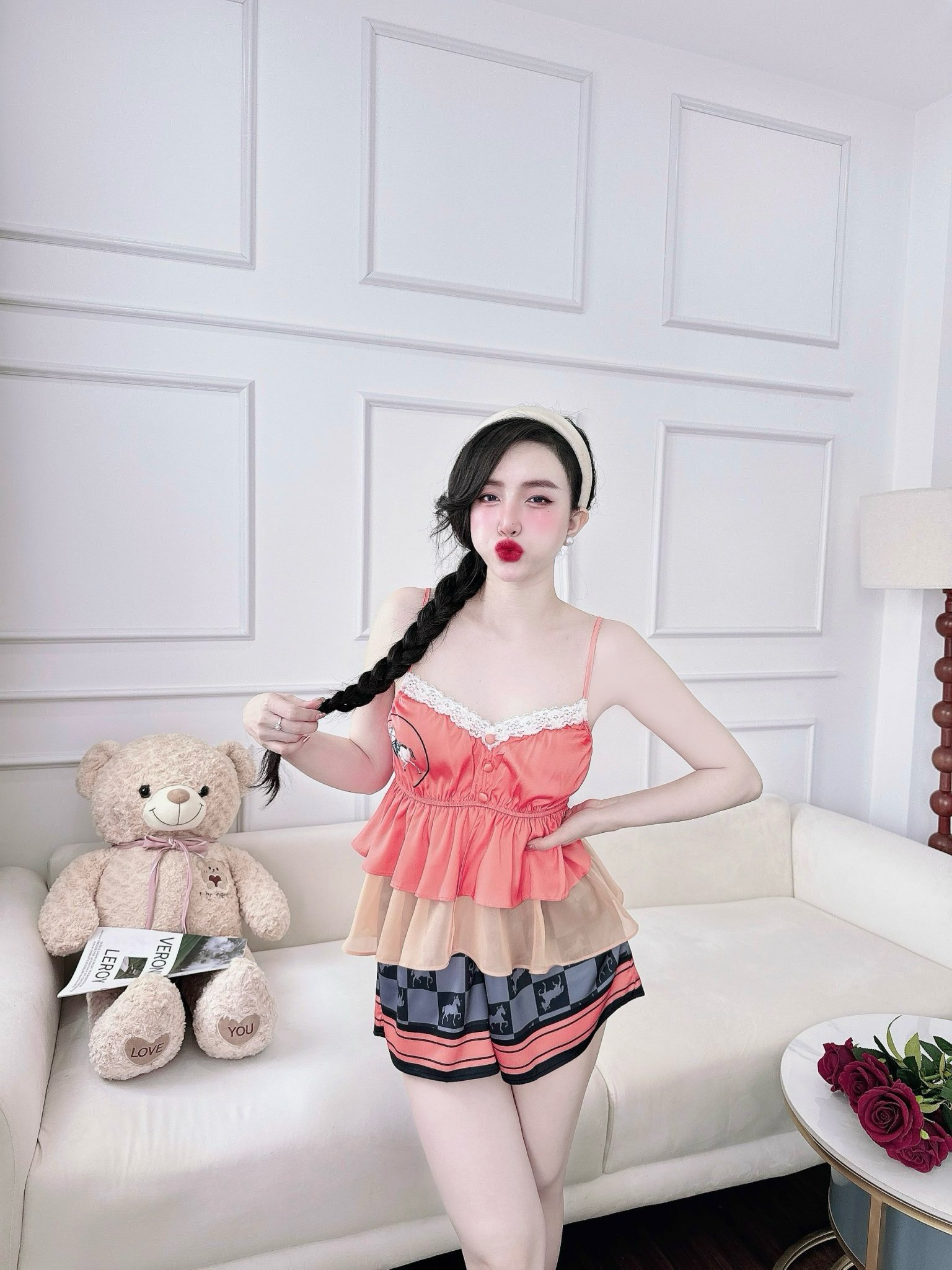Đồ ngủ sexy SOJUN 2 dây tơ ánh 4