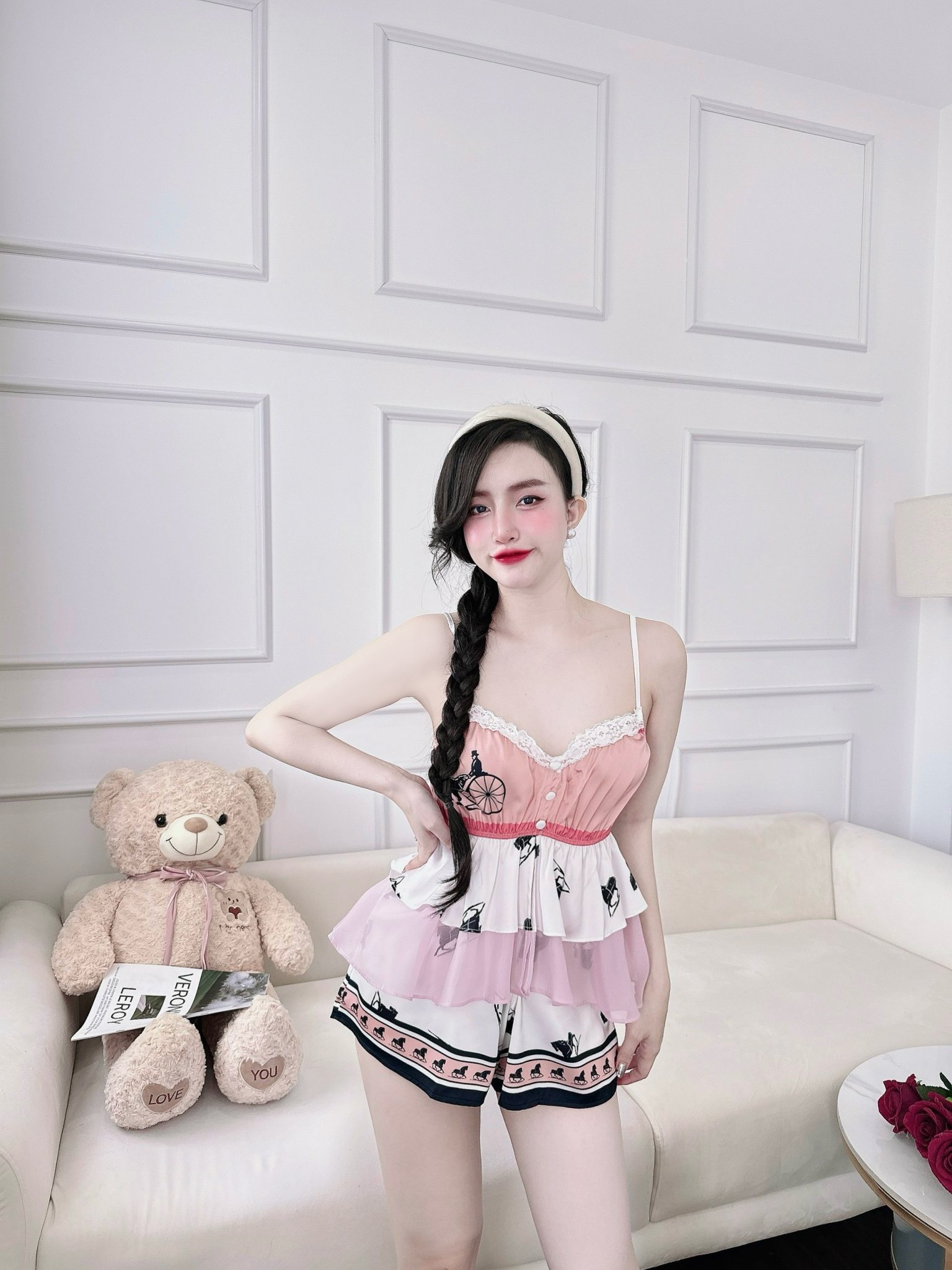 Đồ ngủ sexy SOJUN 2 dây tơ ánh 8