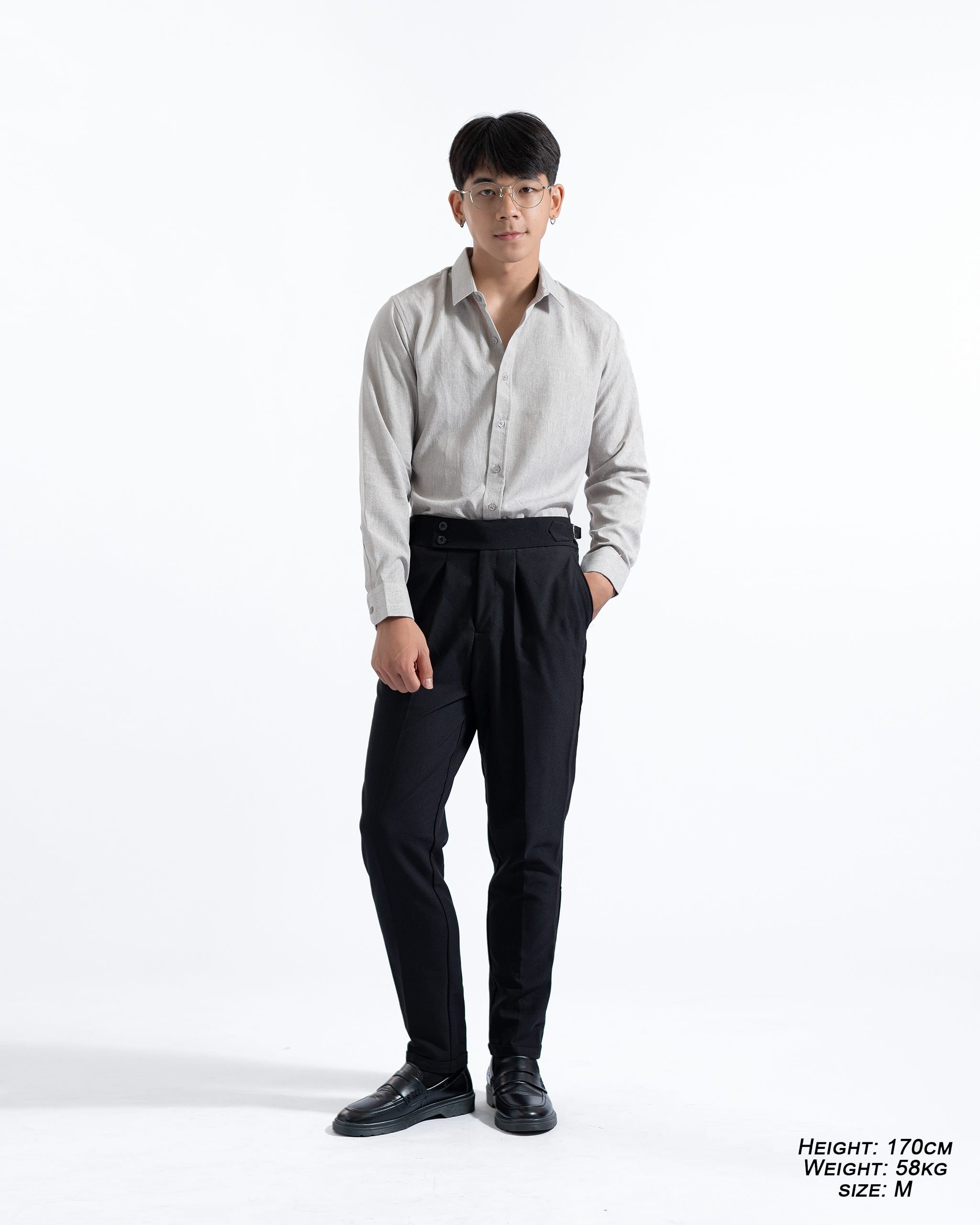 Mô tả Áo sơ mi nam dài tay vải xô đũi cao cấp LADOS-18136 trẻ trung phong cách Hàn Quốc - 5