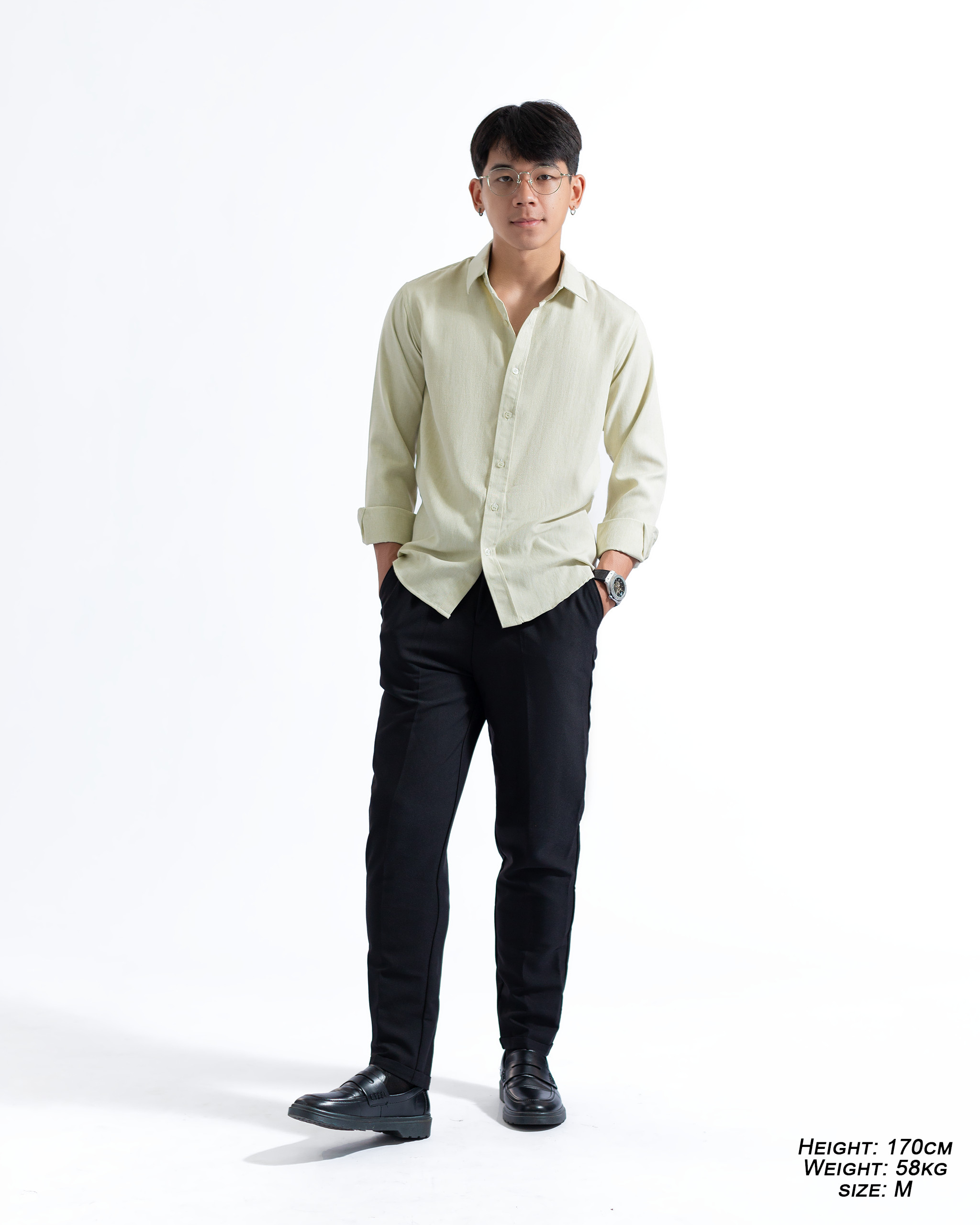 Mô tả Áo sơ mi nam dài tay vải xô đũi cao cấp LADOS-18136 trẻ trung phong cách Hàn Quốc - 6