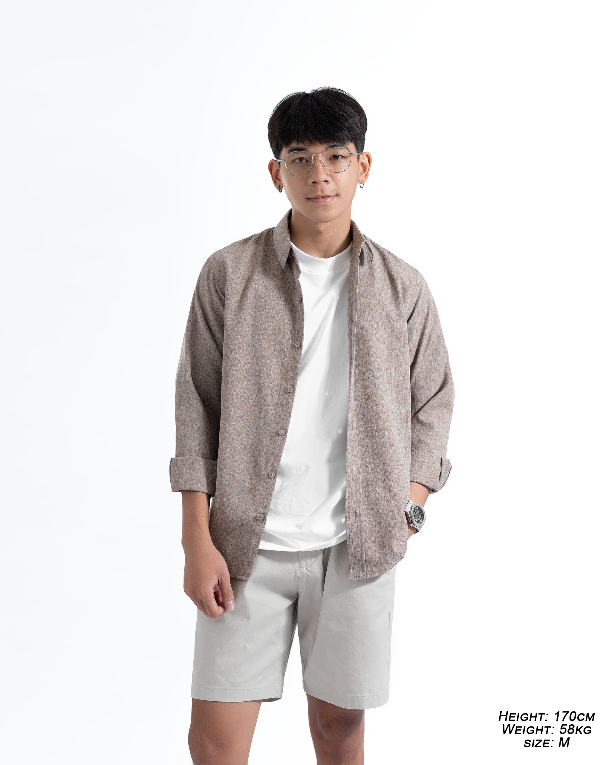 Mô tả Áo sơ mi nam dài tay vải xô đũi cao cấp LADOS-18136 trẻ trung phong cách Hàn Quốc - 8