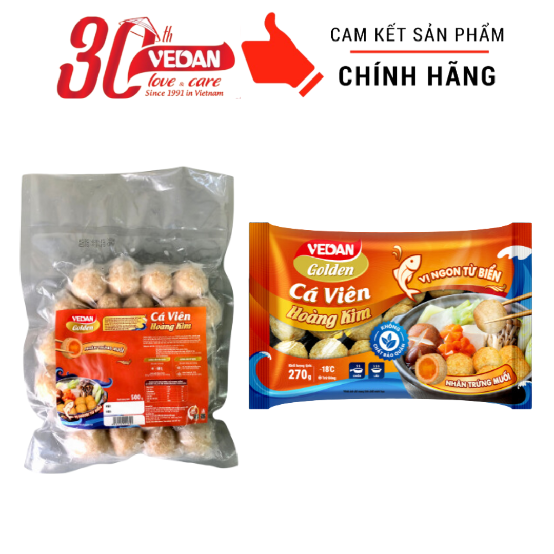 Mô tả Cá Viên Hoàng Kim Nhân Trứng Muối VEDAN Golden - 1