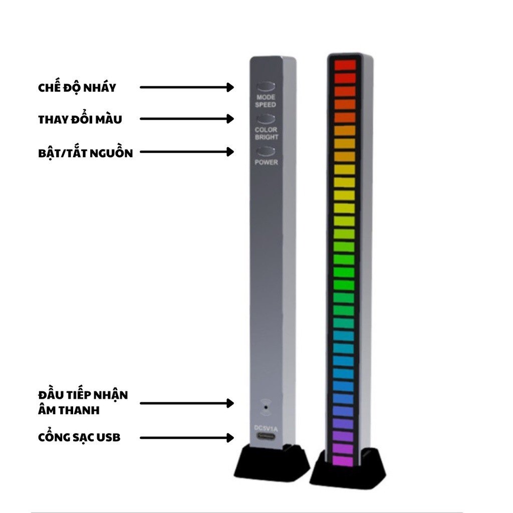 Mô tả Đèn LED RGB Energy Green Lighting SF06 Nháy Theo Nhạc - Decor 16 Triệu Màu Cảm Ứng Âm Thanh - 3