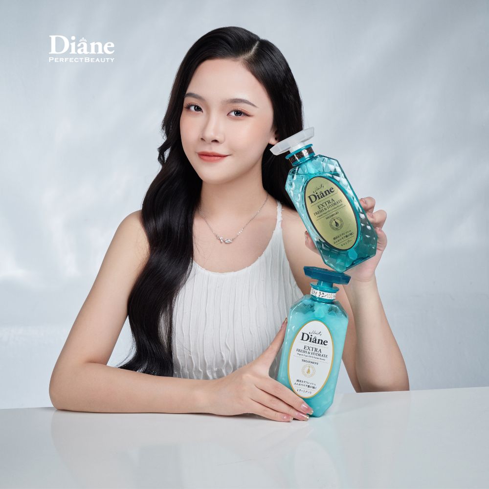 Mô tả Bộ dầu gội xả sạch dầu và dưỡng ẩm da đầu phục hồi khô xơ Moist Diane Extra Fresh & Hydrate 450ml*2 - 4