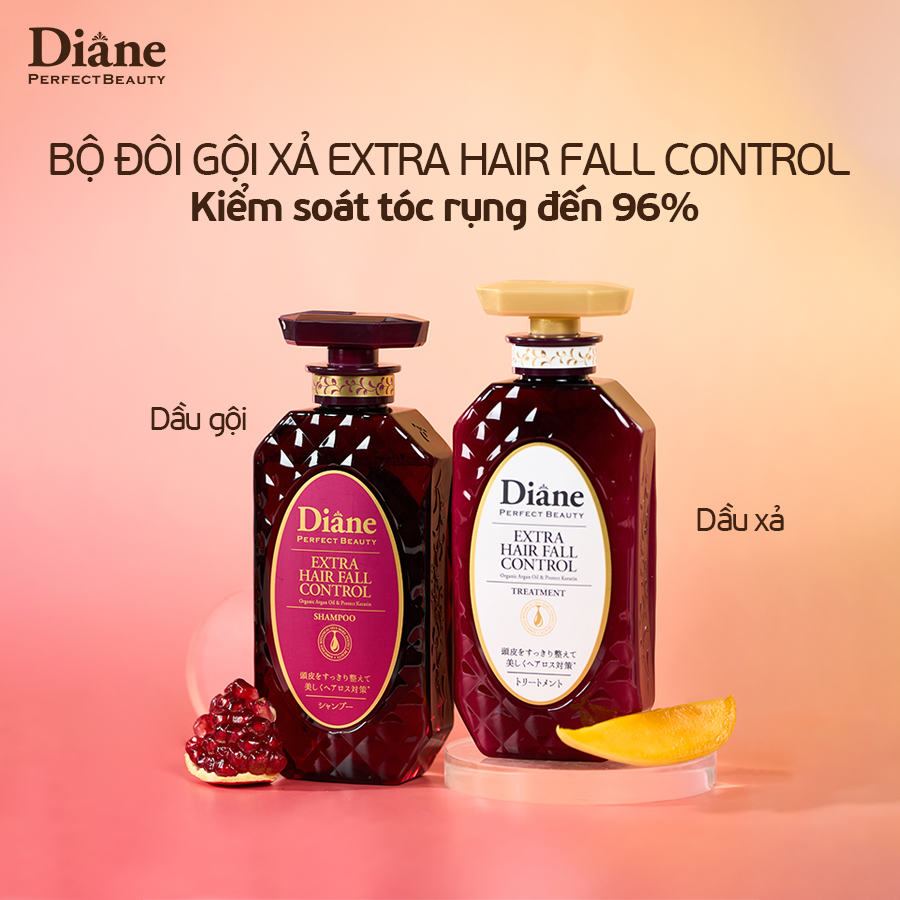 Mô tả Combo dầu gội xả giảm rụng tóc đến 96% phục hồi khô xơ hư tổn Moist Diane Extra Hair Fall Control - 2