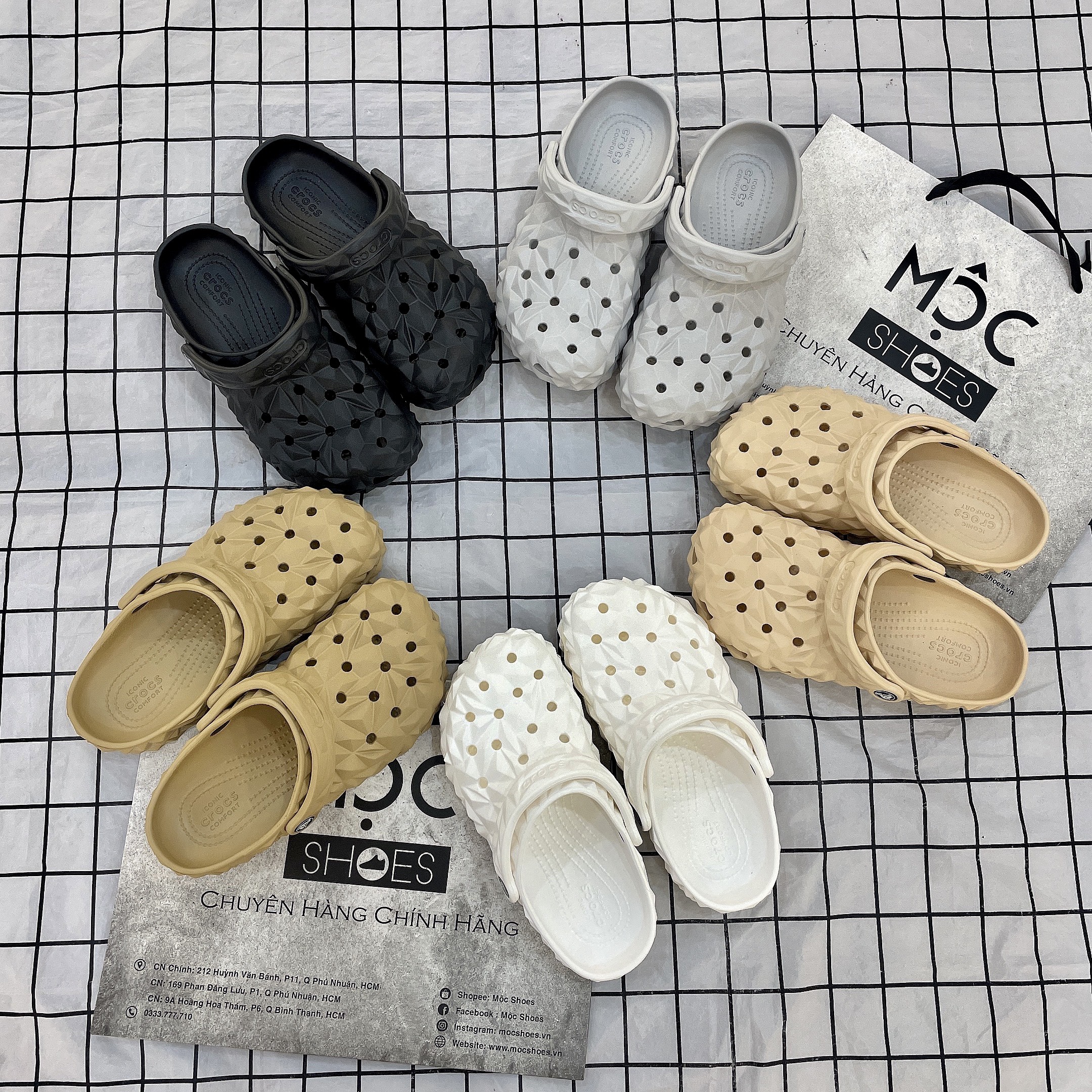 [CHÍNH HÃNG] - CLOG UNISEX CROCS BAYA - GREY / GRAY DIAMOND | Shopee ...