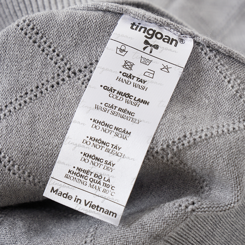 Mô tả TINGOAN® - Áo len xám crop bề mặt len hoạ tiết quả trám buộc nơ YURI YURI TOP/GR PHIÊN BẢN MỚI NHẤT T6/2024 - 8