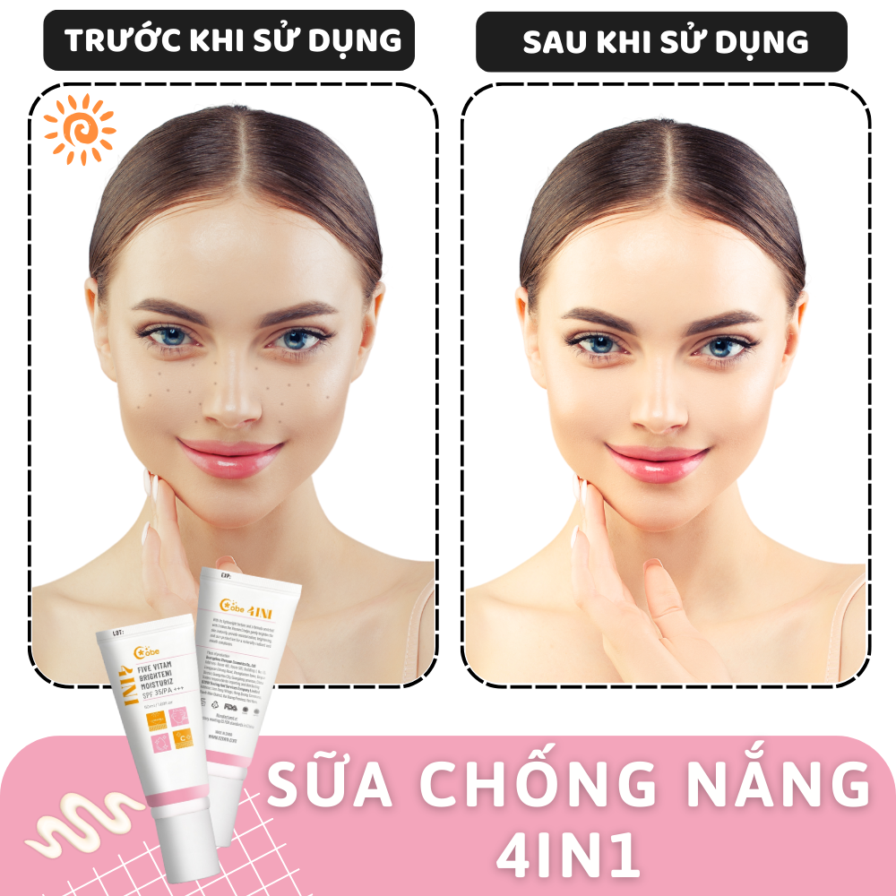 Mô tả Sữa chống nắng dưỡng ẩm sáng da Cobe 4 in 1 nâng tone, dưỡng ẩm, làm sáng và chống nắng - 50ml - 5