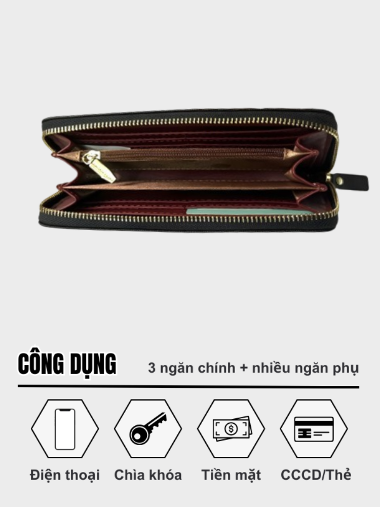 Ví Nữ Dài Cầm Tay FOREVER YOUNG PFY36 màu trắng