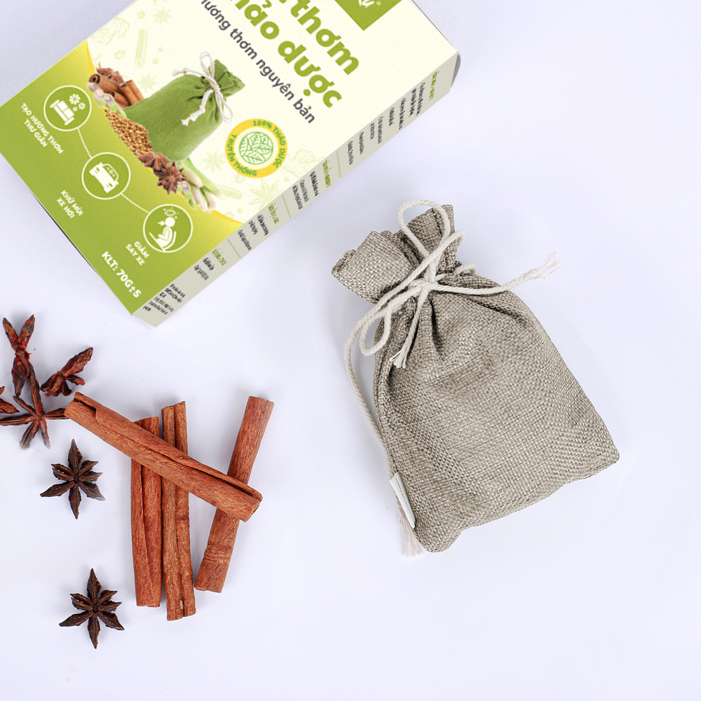 Mô tả Túi Thơm Thảo Mộc Hapaku 70g, Treo Xe Ô Tô, Khử Mùi Nhà Bếp - 1