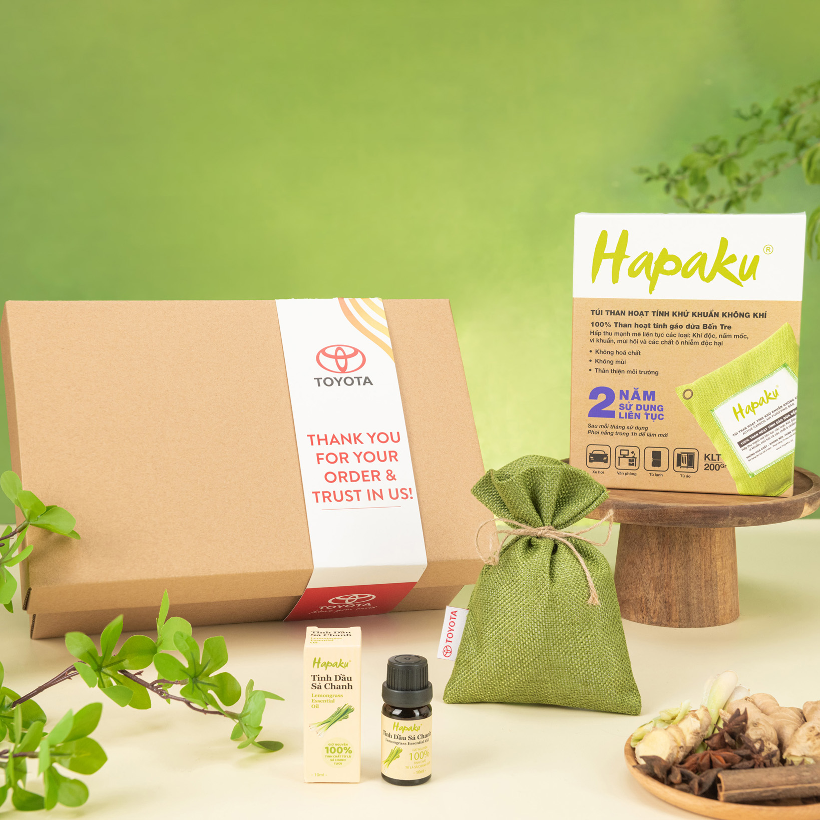 Mô tả Túi Thơm Thảo Mộc Hapaku 70g, Treo Xe Ô Tô, Khử Mùi Nhà Bếp - 5