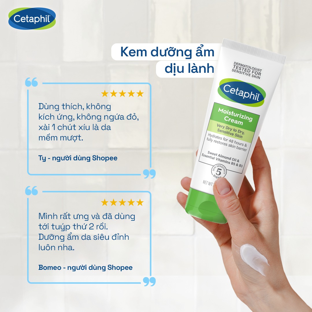 Mô tả [LIVE] Kem dưỡng ẩm dịu lành cho da nhạy cảm CETAPHIL MOISTURISING CREAM 50G - 8