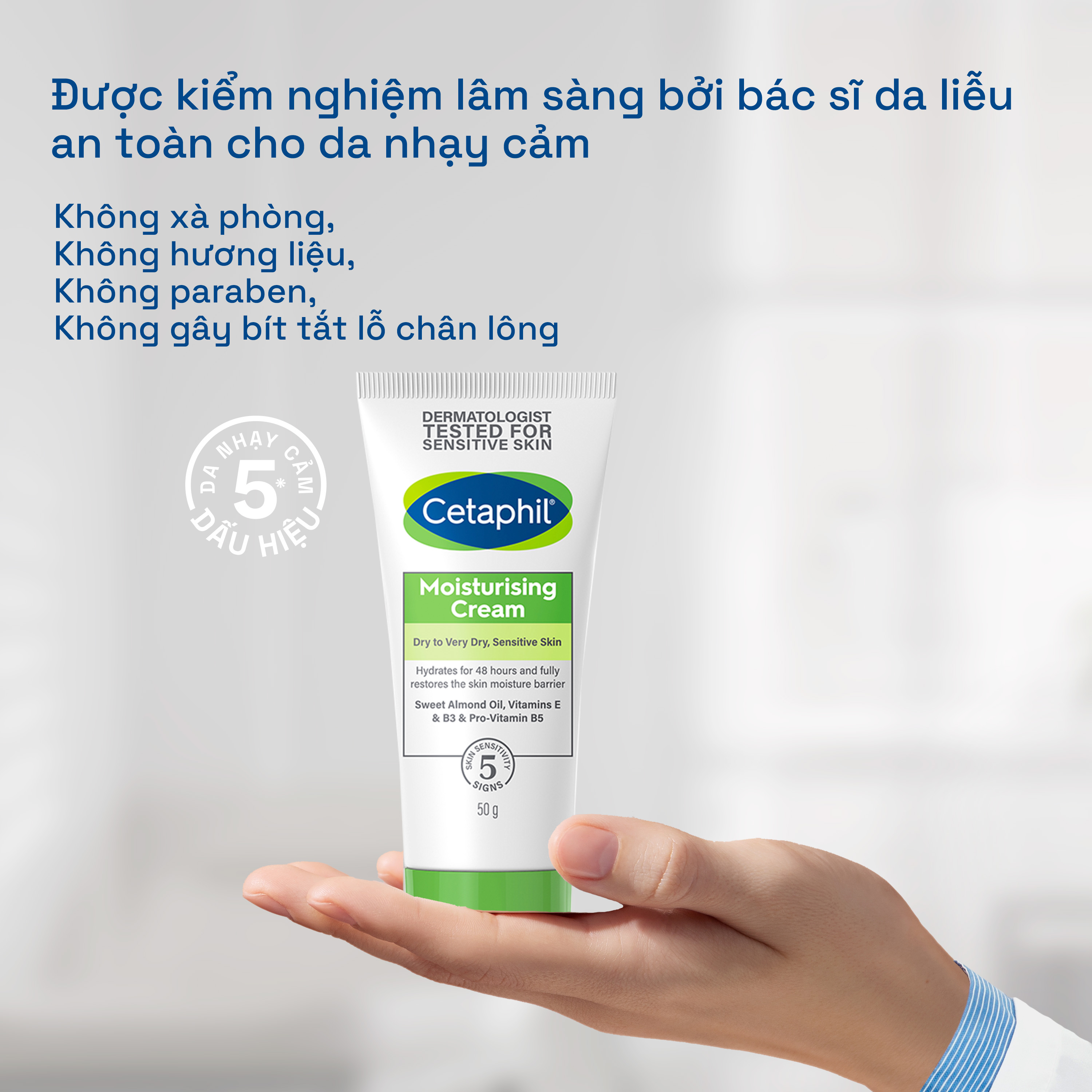 Mô tả Kem dưỡng ẩm cho da nhạy cảm Cetaphil Moisturizing Cream 100g - 9