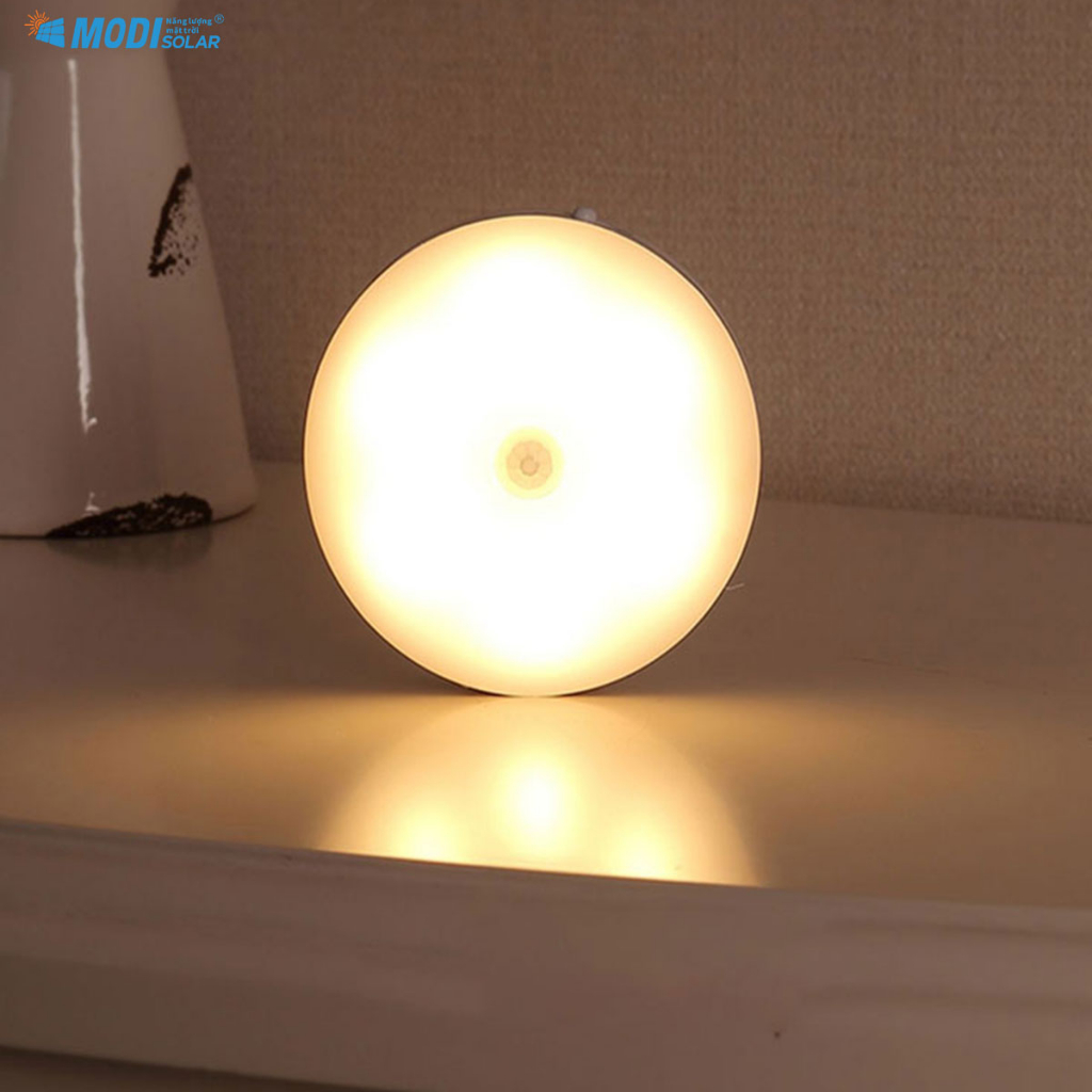 Mô tả Đèn Led Tròn Cảm Biến Chuyển Động Thông Minh MODI SOLAR, Đèn Cảm Biến Không Dây, Dán Tường Sạc USB - 4