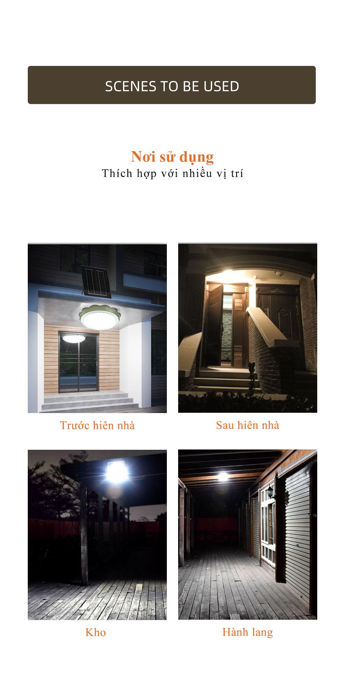 Mô tả Đèn Ốp Trần Năng Lượng Mặt Trời MODI SOLAR, Đèn Led Ốp Trần 3 Màu Ánh Sáng, Điều Khiển Từ Xa - 11