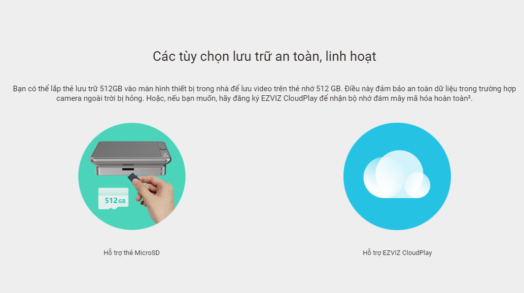 Mô tả Bộ chuông cửa không dây EZVIZ HP4 Độ phân giải 1080p, Xem trực tiếp và Gọi video hai chiều, Màn hình màu 4.3 inch - 7