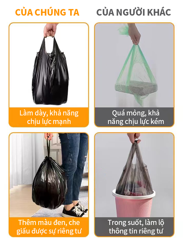 ICON Túi rác, túi rác cường độ cao, túi rác màu đen, túi rác dùng trong ...