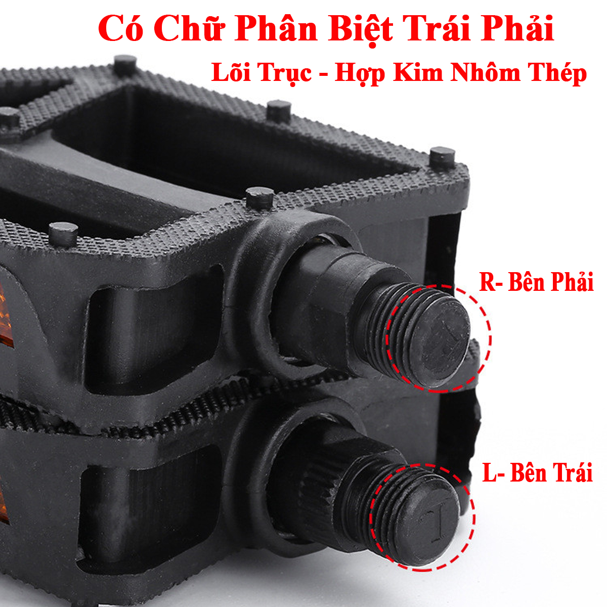 Mô tả Bàn Đạp Xe Đạp 1 Cặp (2 Chiếc) Pedal Cho Xe Đạp Thể Thao Bằng Nhựa Pedan Xe Đạp Chống Trượt Chính Hãng Amalife - 4