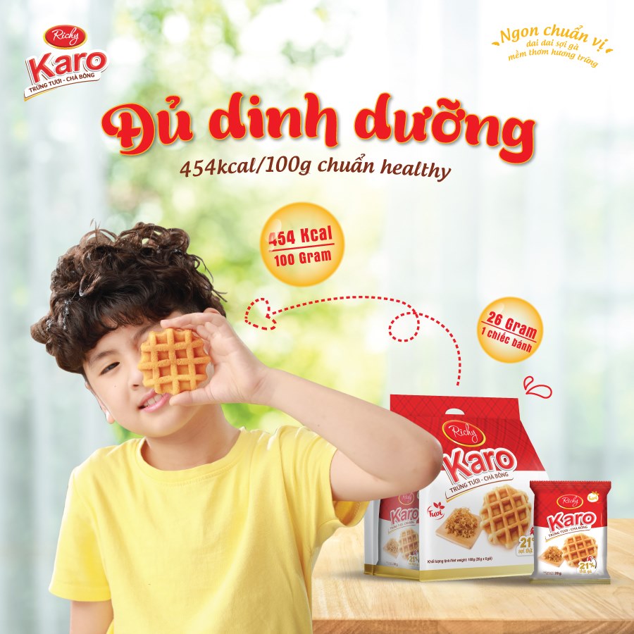 Mô tả Combo 2 bịch bánh Richy Karo phô mai và sợi gà truyền thống - 1