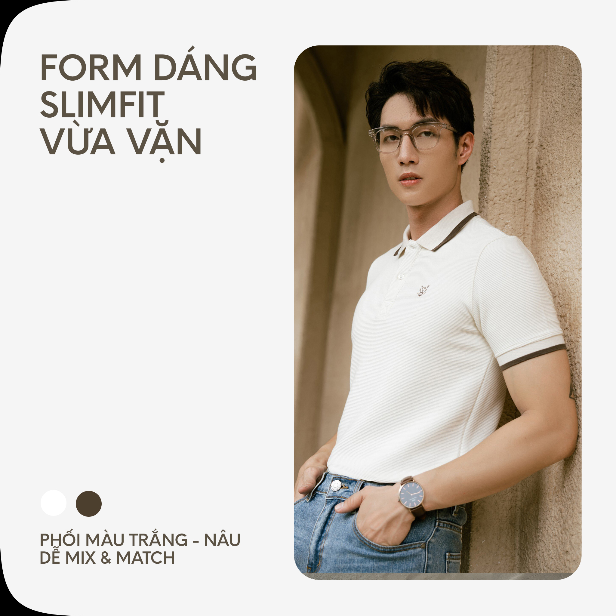 Mô tả Áo Thun Nam Cao Cấp Polo Fox Sớ Vải Gân Dệt Cao Cấp Form Dáng Vừa Vặn BY COTTON - 3