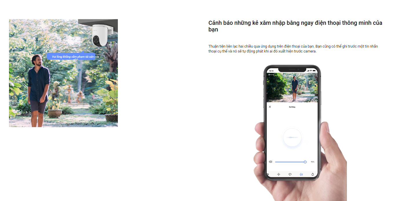 Mô tả Camera WI-FI EZVIZ  H8C 3MP SIM 4G Ngoài Trời, Báo Động Đàm Thoại 2 Chiều, Màu Ban Đêm, Báo động còi hú và đèn chóp - 11