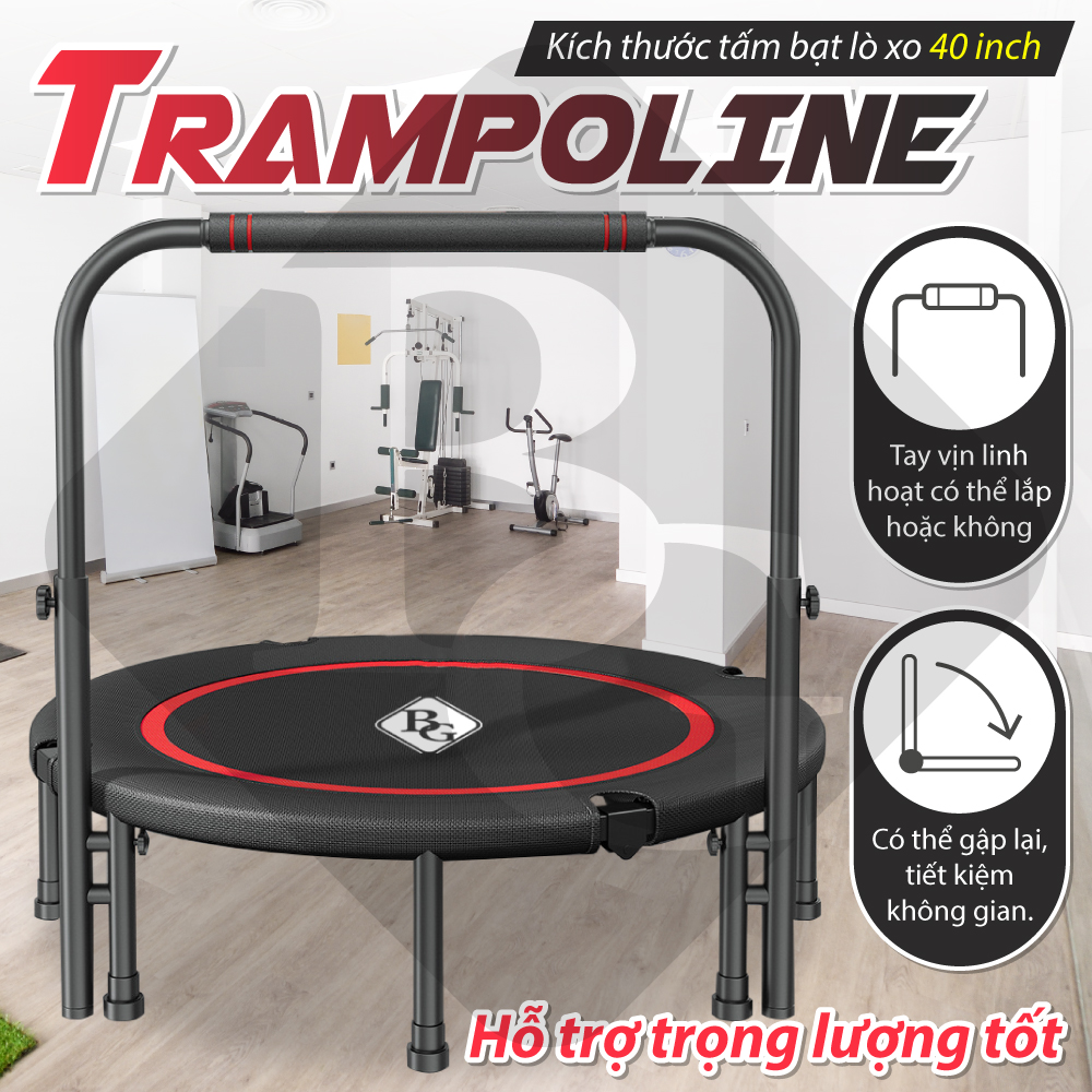 Mô tả BG Sàn nhún 40 inch cao cấp loại có tay vịn Trampoline - 1