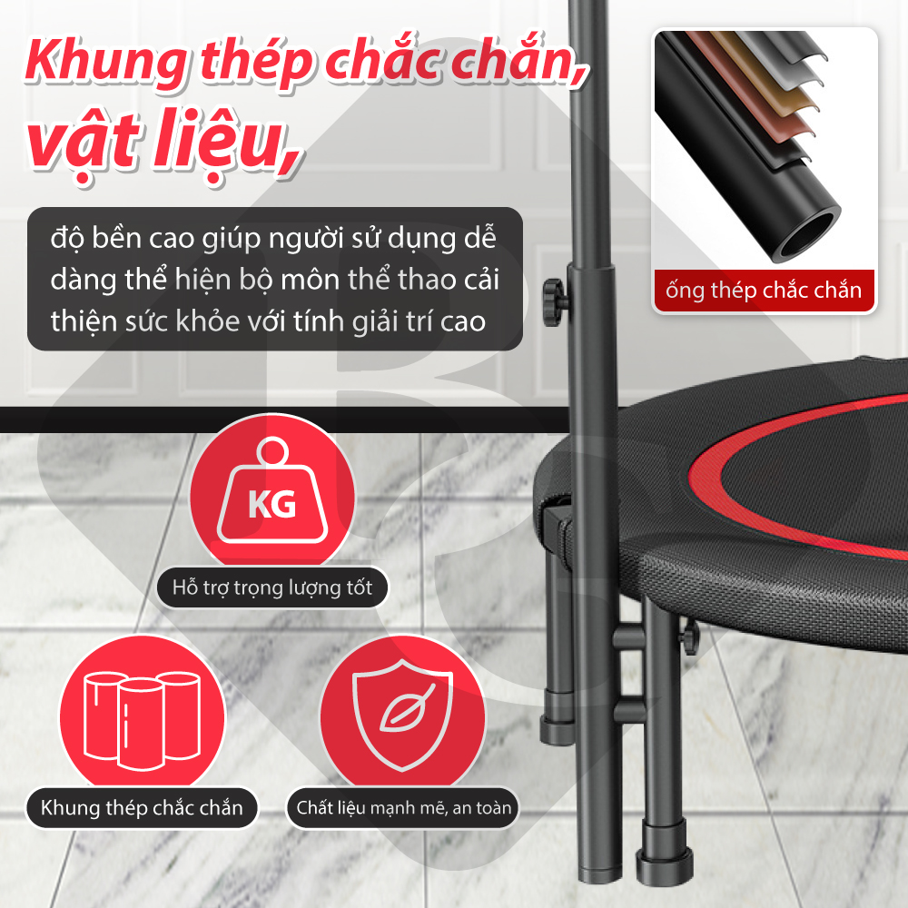 Mô tả BG Sàn nhún 40 inch cao cấp loại có tay vịn Trampoline - 5